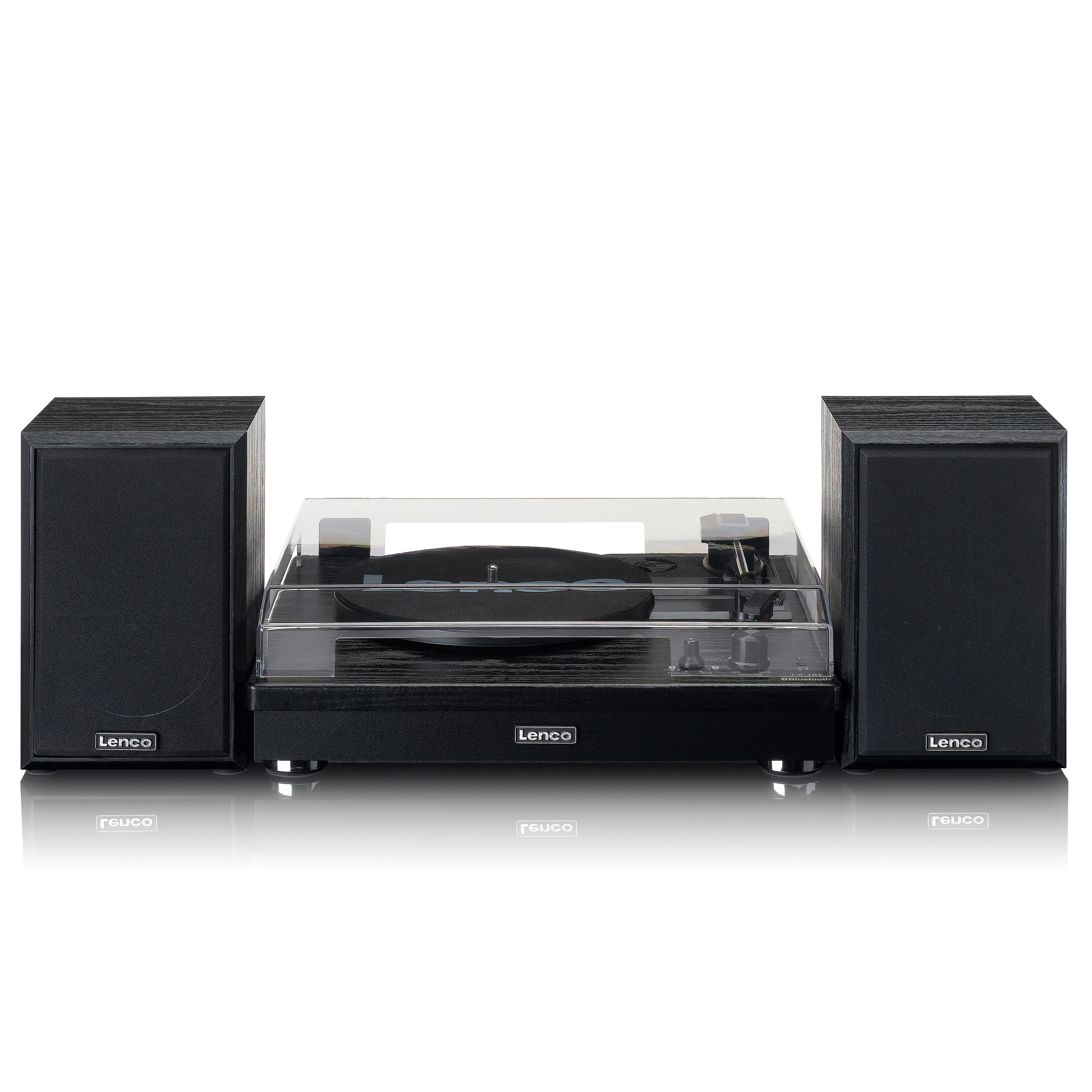 LENCO - LS-101BK - Belt drive wooden turntable - Refurbished