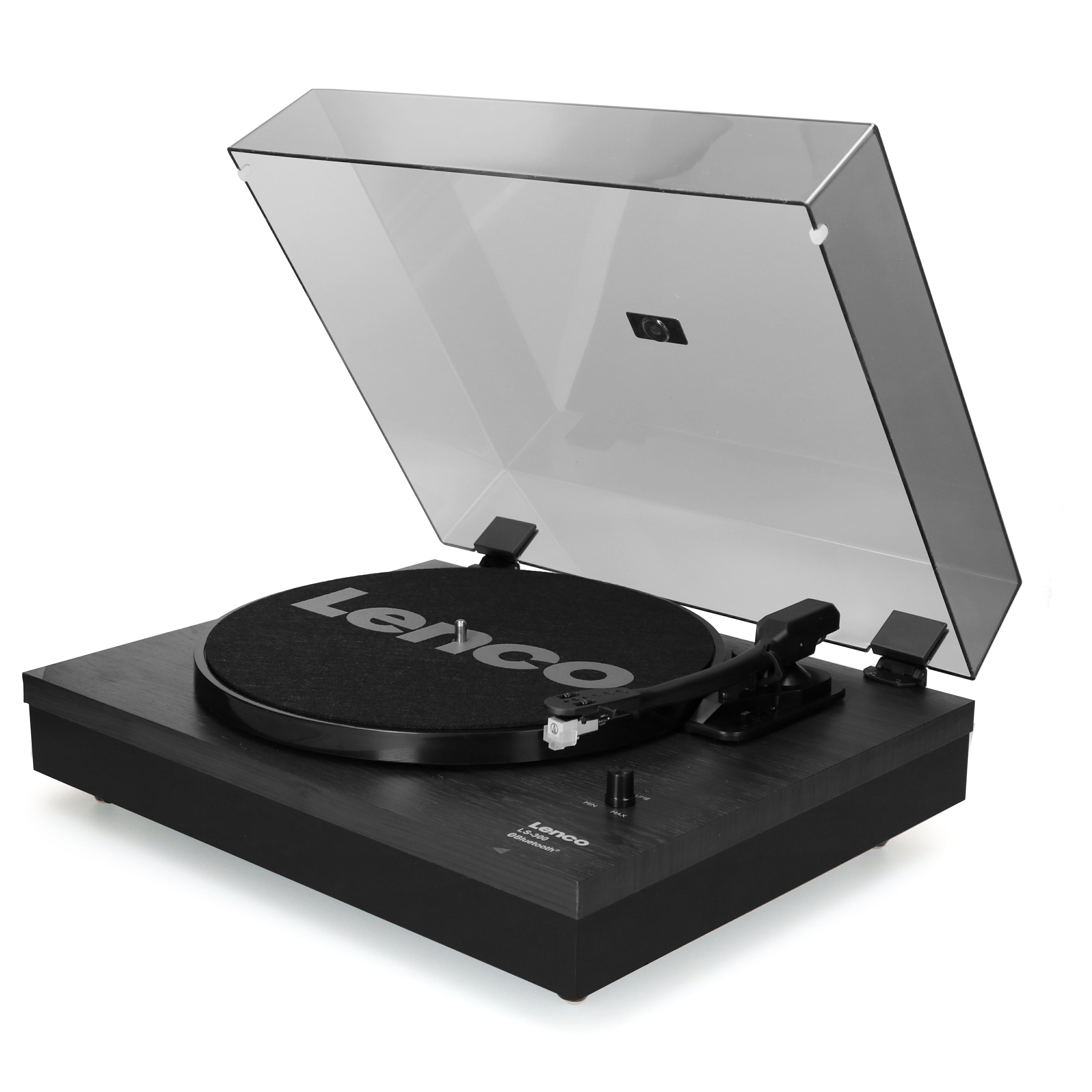 LENCO LS-300BK - Turntable with Bluetooth® and two separate speakers, black