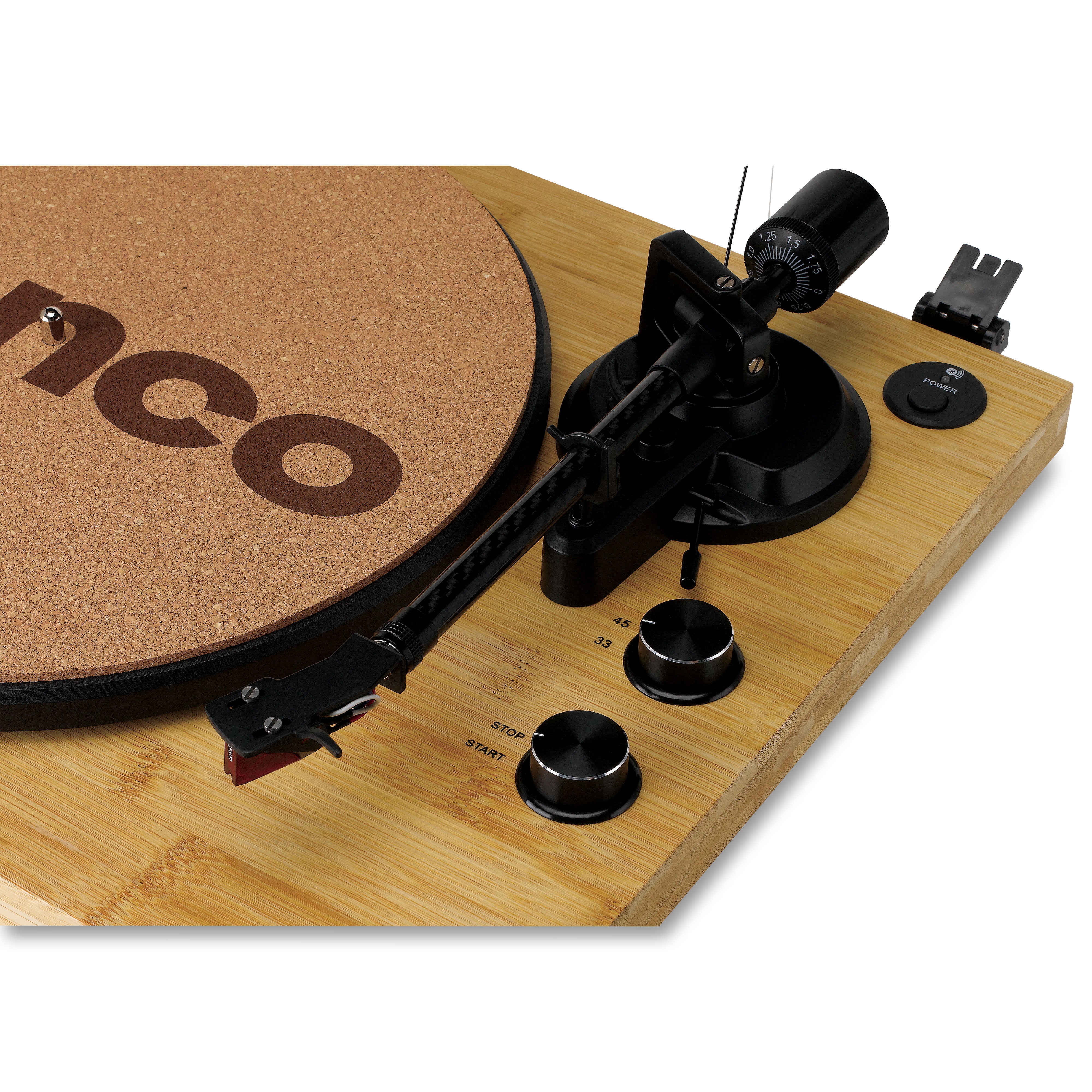 Lenco LBT-335BA - Turntable with Bluetooth® transmission, Bamboo