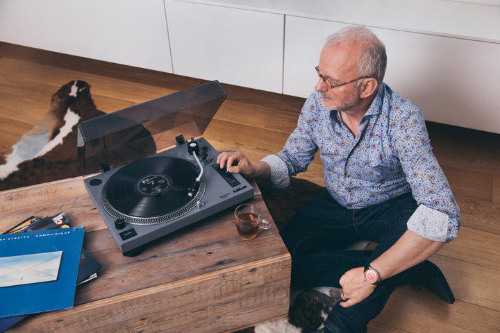 LENCO L-3810GY - Direct Drive turntable with USB - Grey