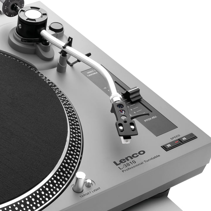 LENCO L-3810GY - Direct Drive turntable with USB - Grey
