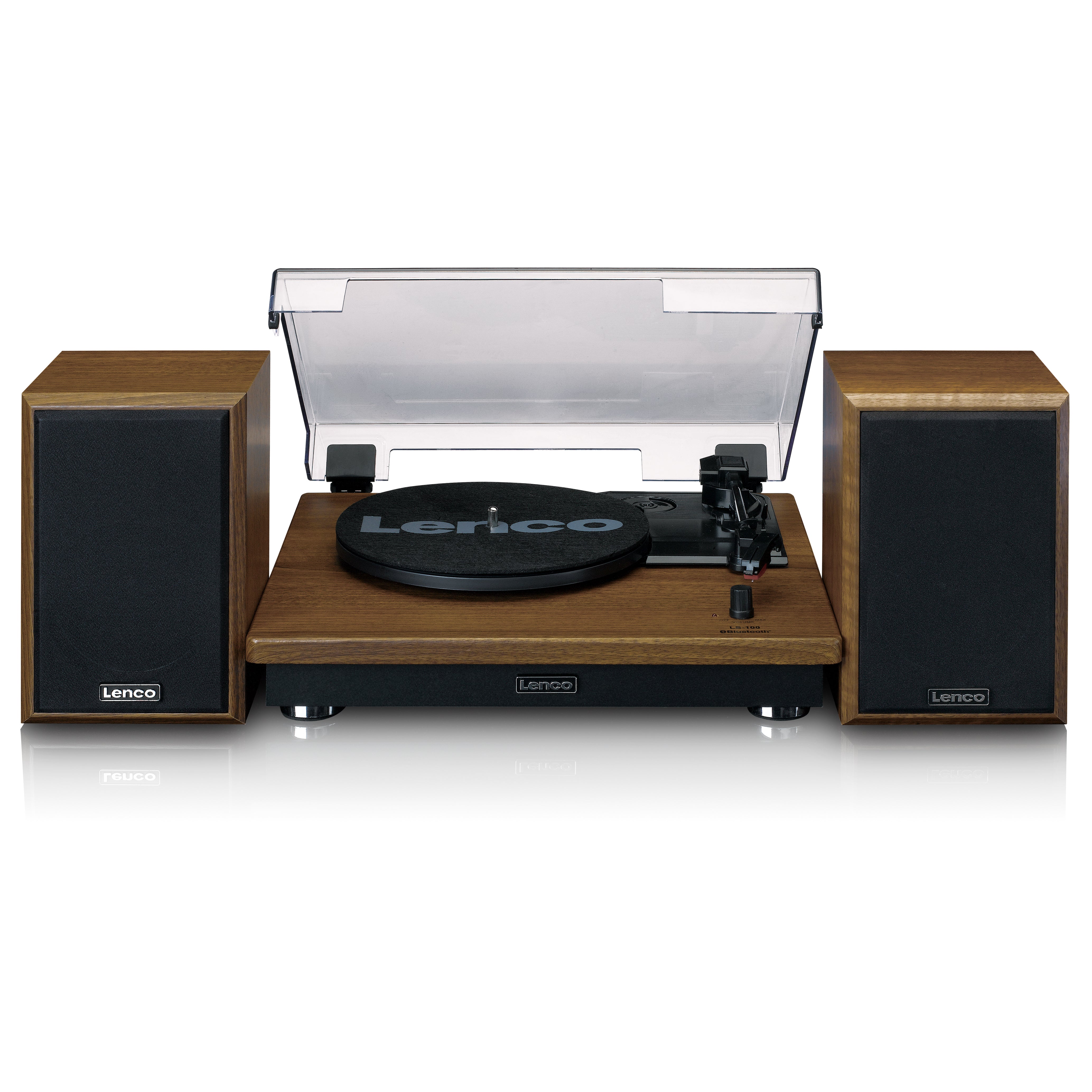 LENCO LS-100WD UK - Turntable with built-in speakers - Wood