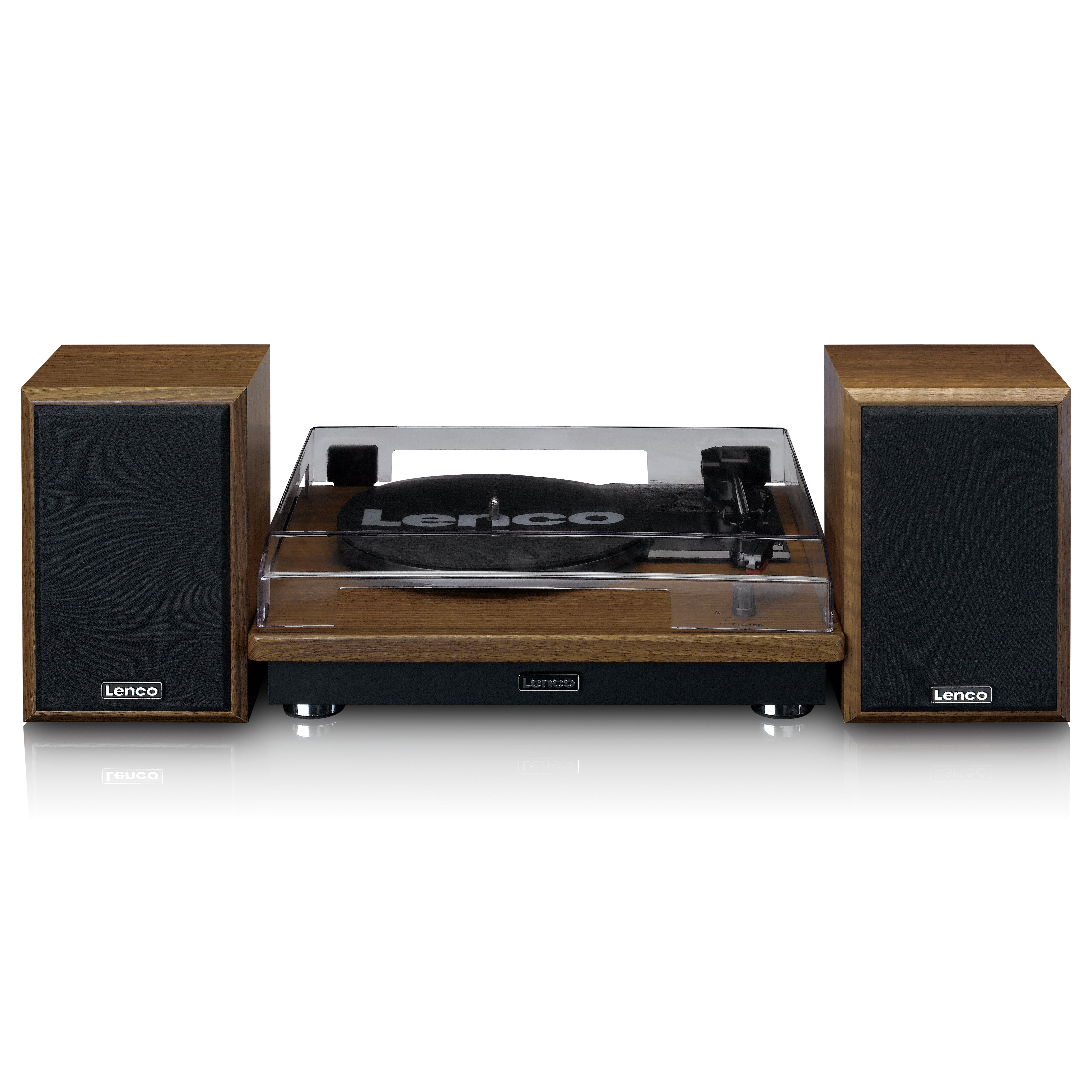 LENCO LS-100WD UK - Turntable with built-in speakers - Wood