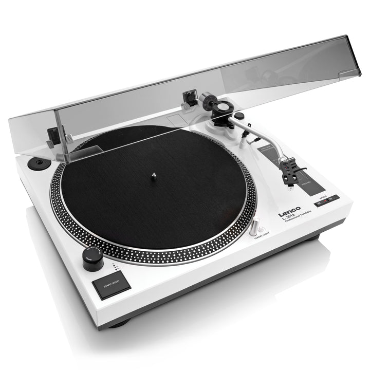 LENCO L-3810WH - Direct Drive turntable with USB - White