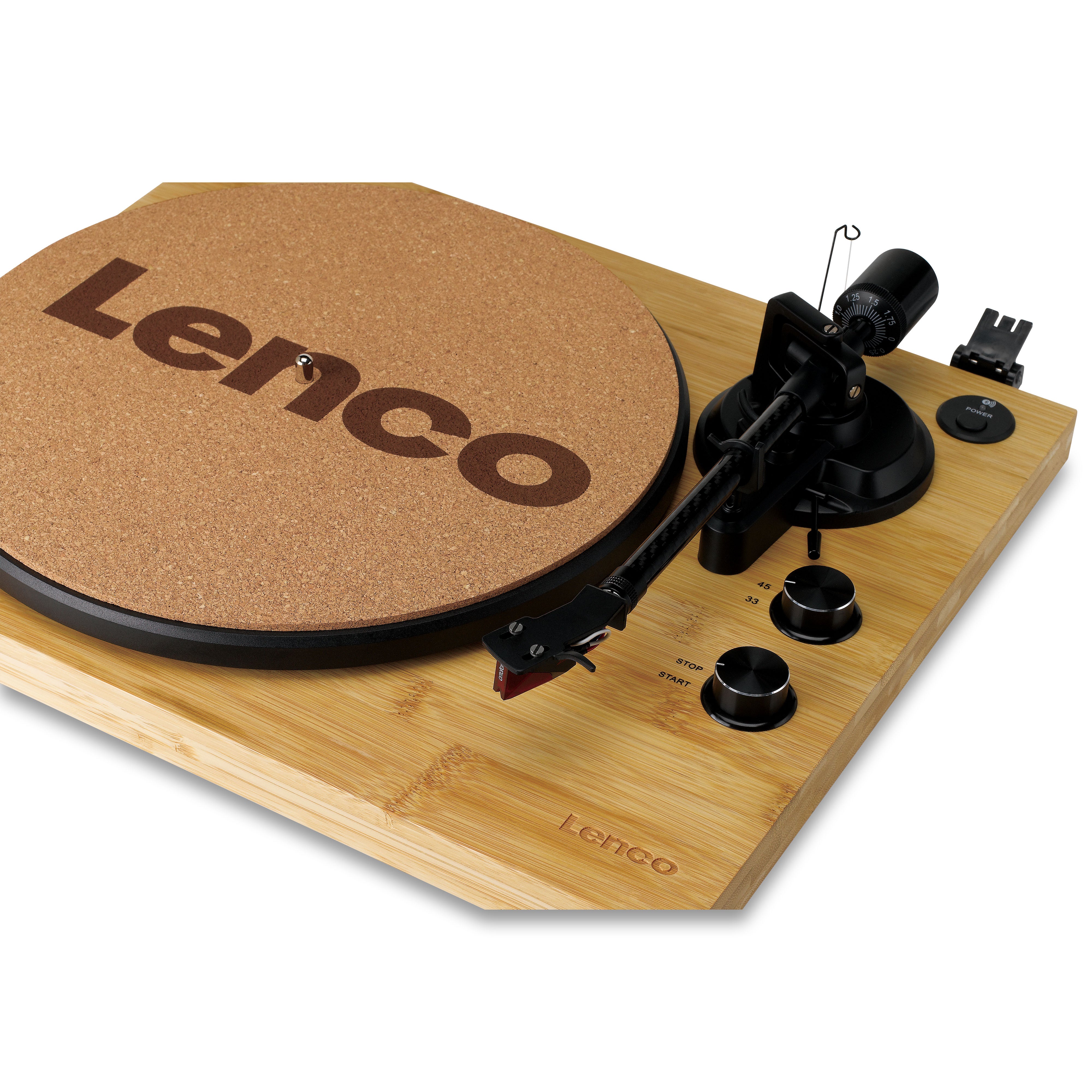 Lenco LBT-335BA - Turntable with Bluetooth® transmission, Bamboo