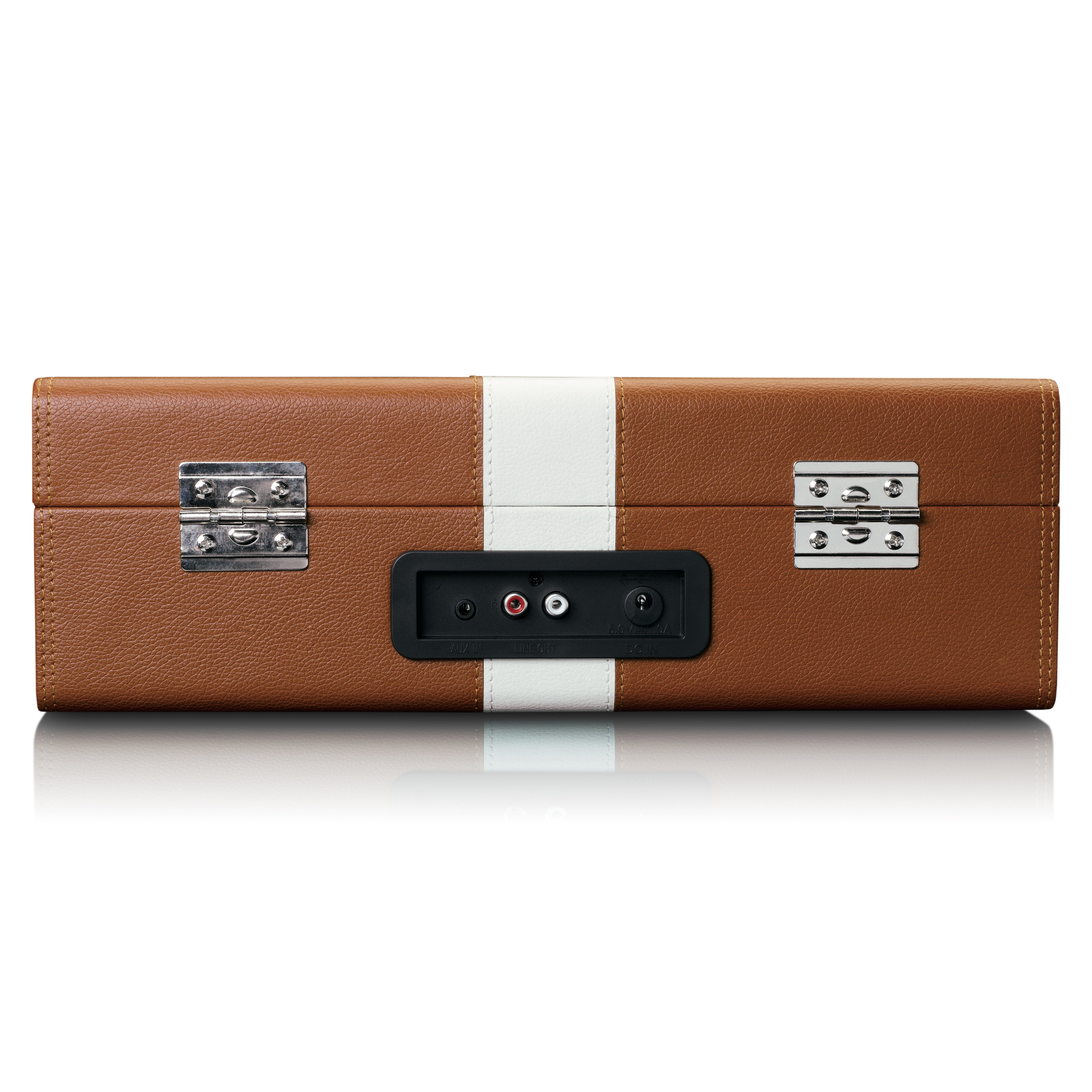 CLASSIC PHONO TT-120BNWH UK - Turntable with Bluetooth® reception and built-in speakers and rechargeable battery - Brown/White
