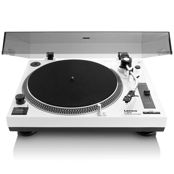 LENCO L-3810WH - Direct Drive turntable with USB - White