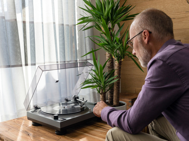 LENCO L-3810GY - Direct Drive turntable with USB - Grey