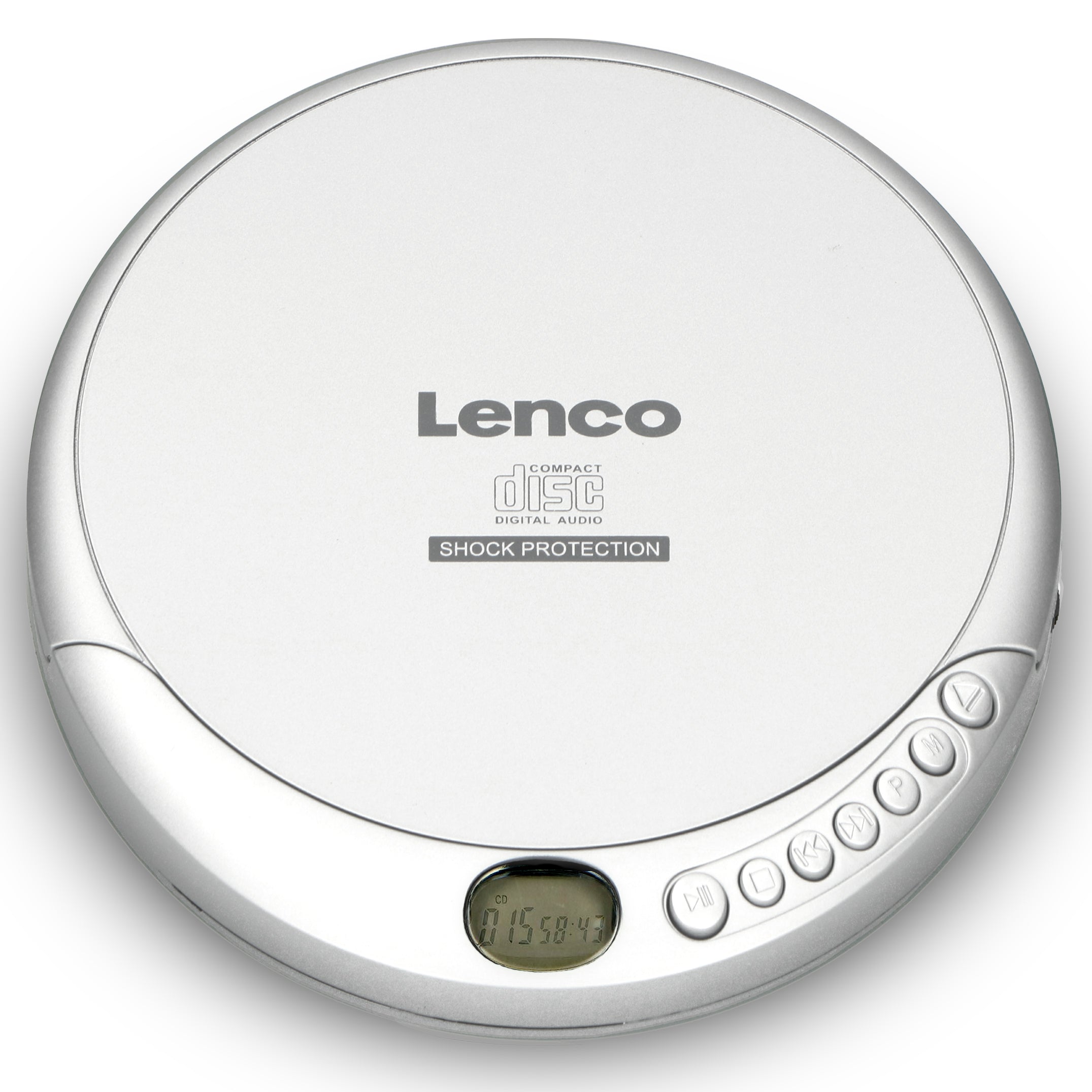 LENCO CD-201SI - Portable CD-player with anti-shock - Silver