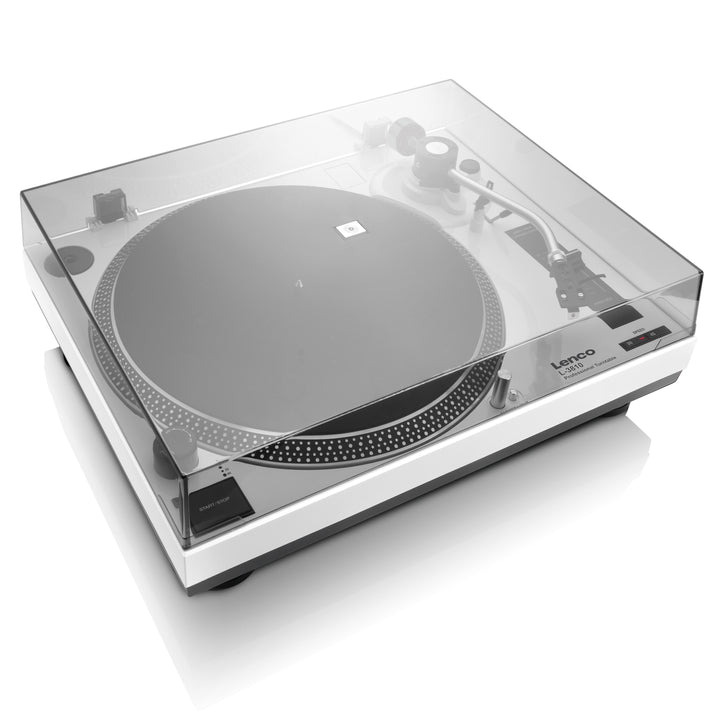 LENCO L-3810WH - Direct Drive turntable with USB - White