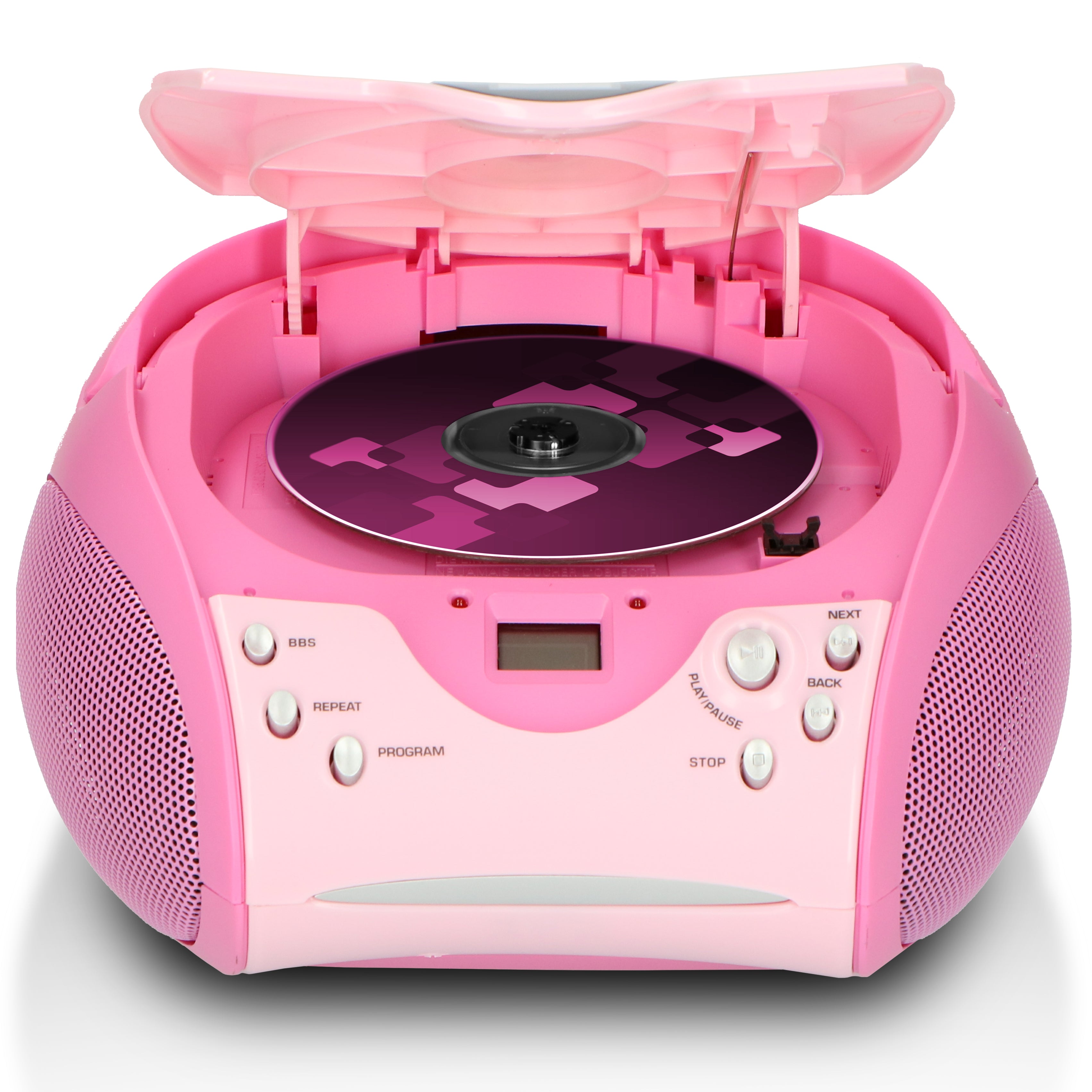 LENCO SCD-24 Pink - Portable stereo FM radio with CD player - Pink