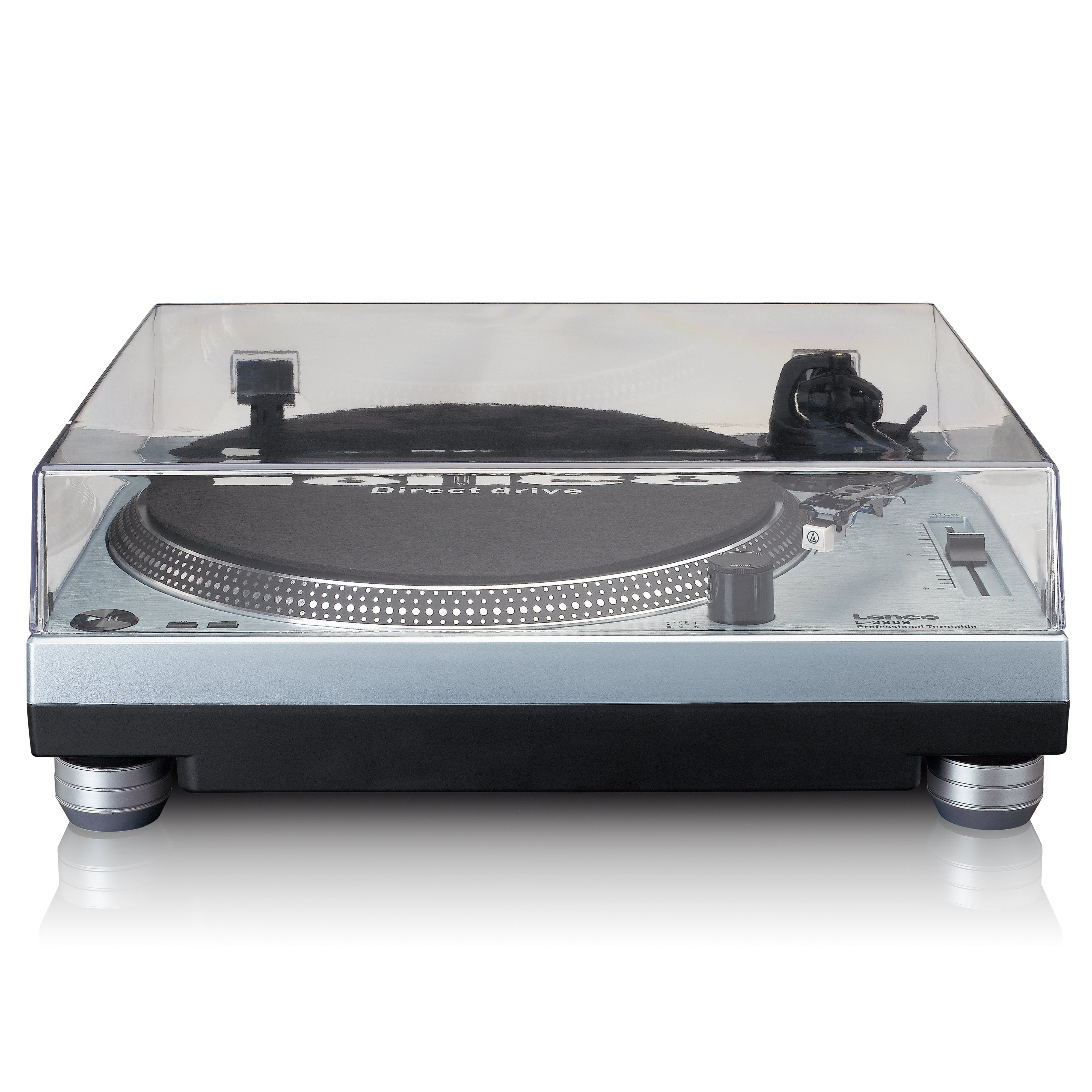 LENCO L-3809ME - Direct drive turntable with USB / PC Encoding - Metallic blue - Refurbished
