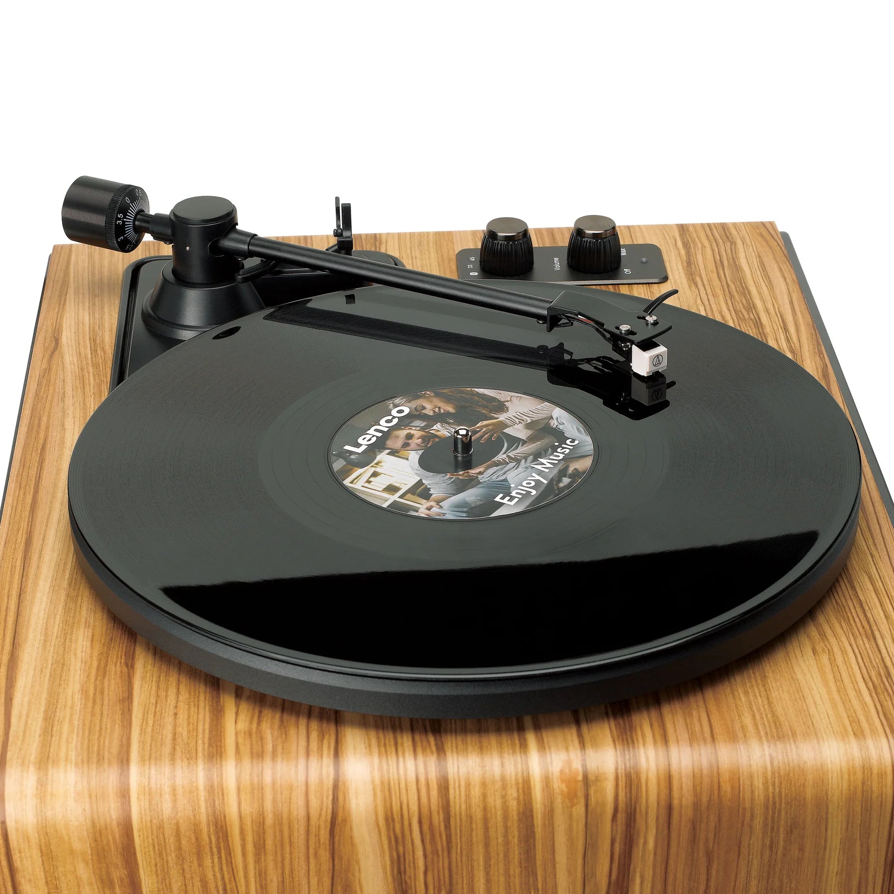 LENCO LS-570OK - Record player with built-in speakers and Bluetooth® - Record player on legs - Oakwood