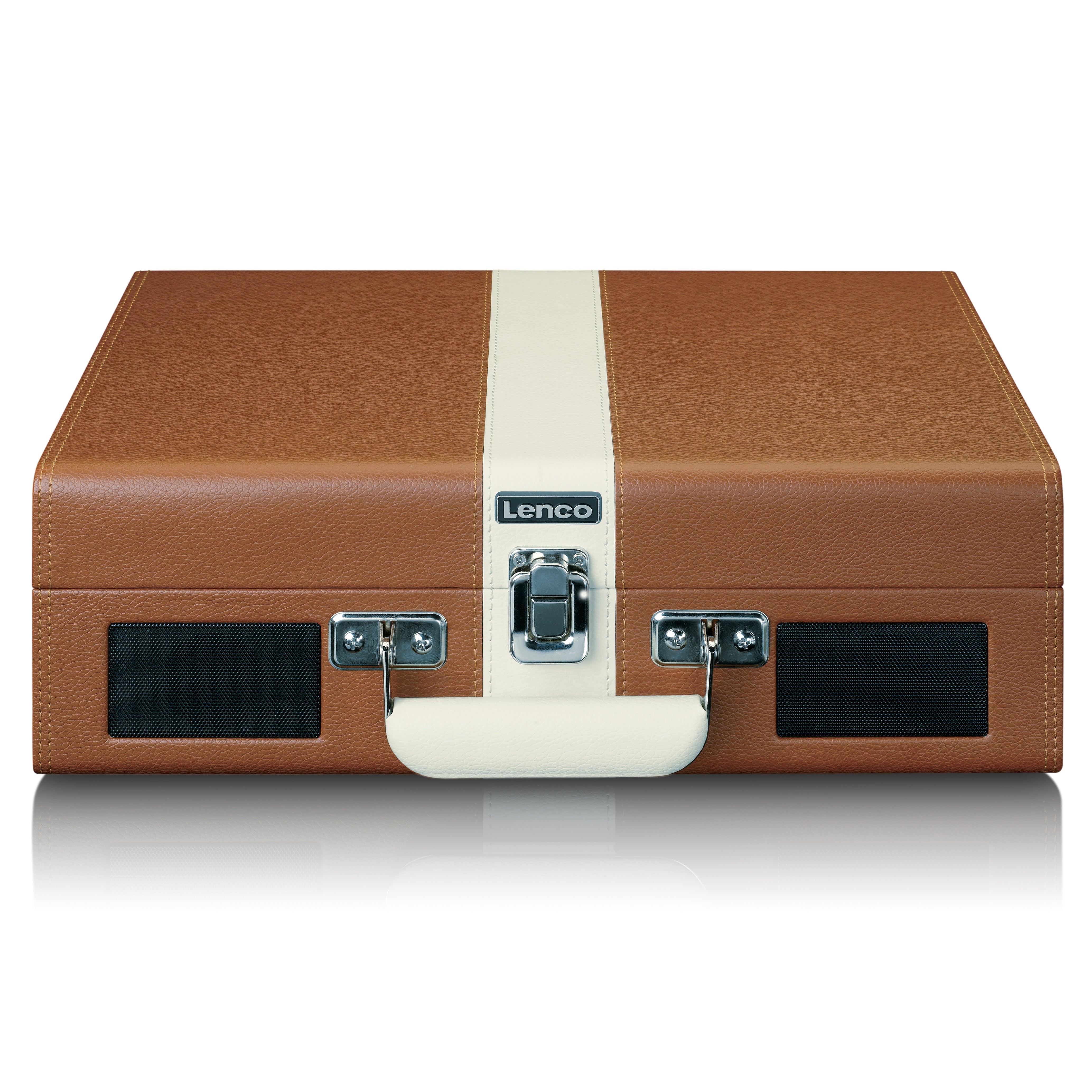 CLASSIC PHONO TT-120BNWH UK - Turntable with Bluetooth® reception and built-in speakers and rechargeable battery - Brown/White
