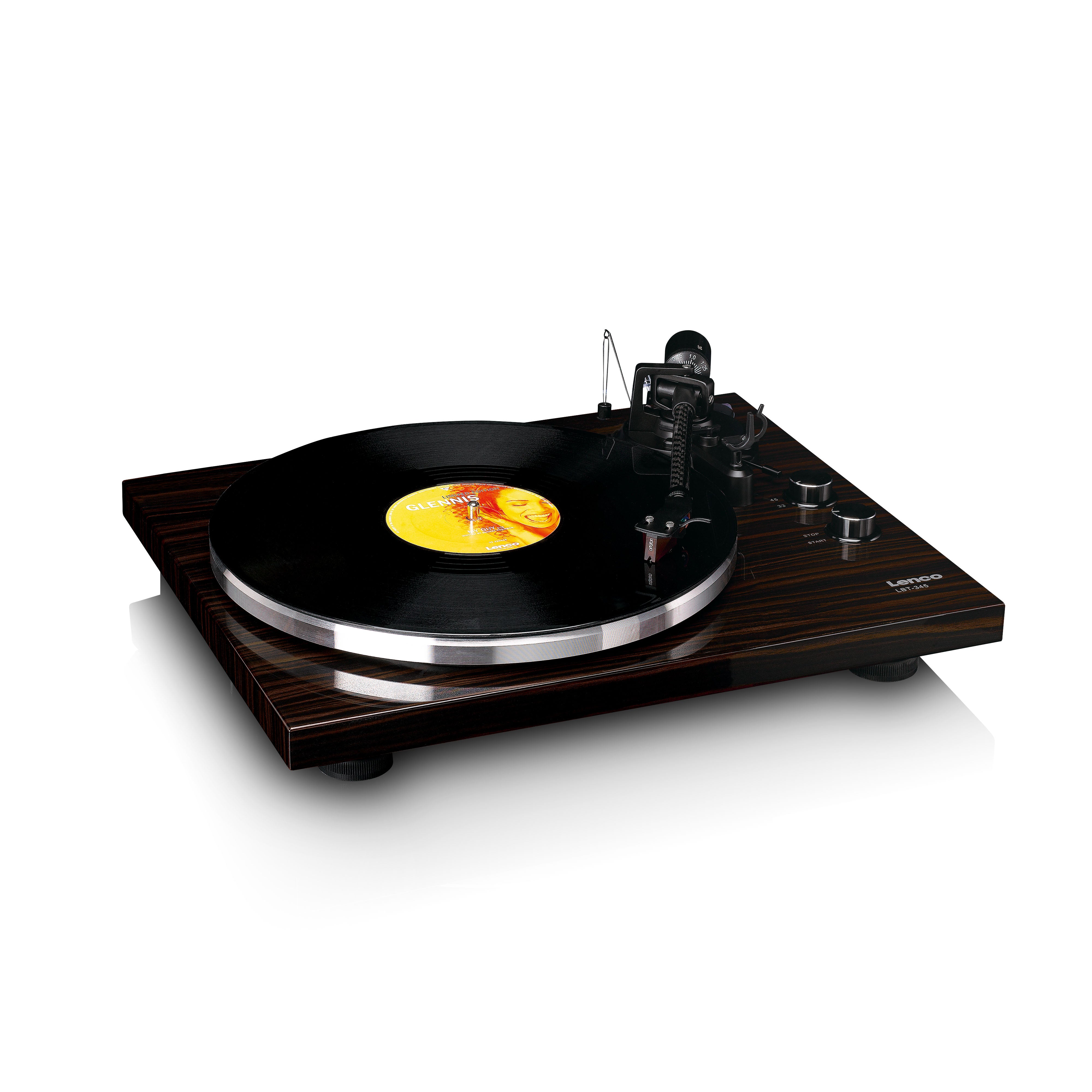 Lenco LBT-345WA - Turntable with Bluetooth Connectivity, Walnut
