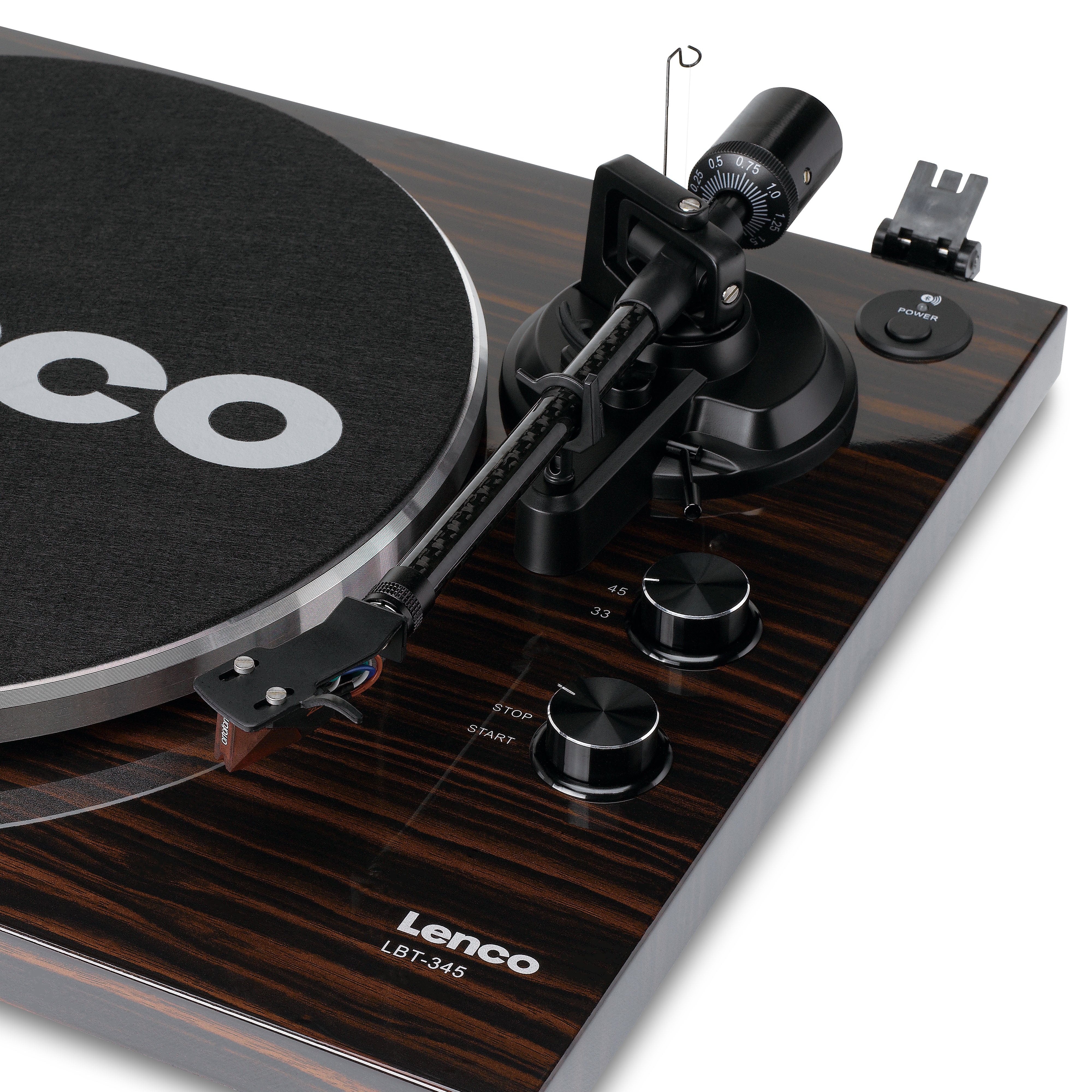 Lenco LBT-345WA - Turntable with Bluetooth Connectivity, Walnut