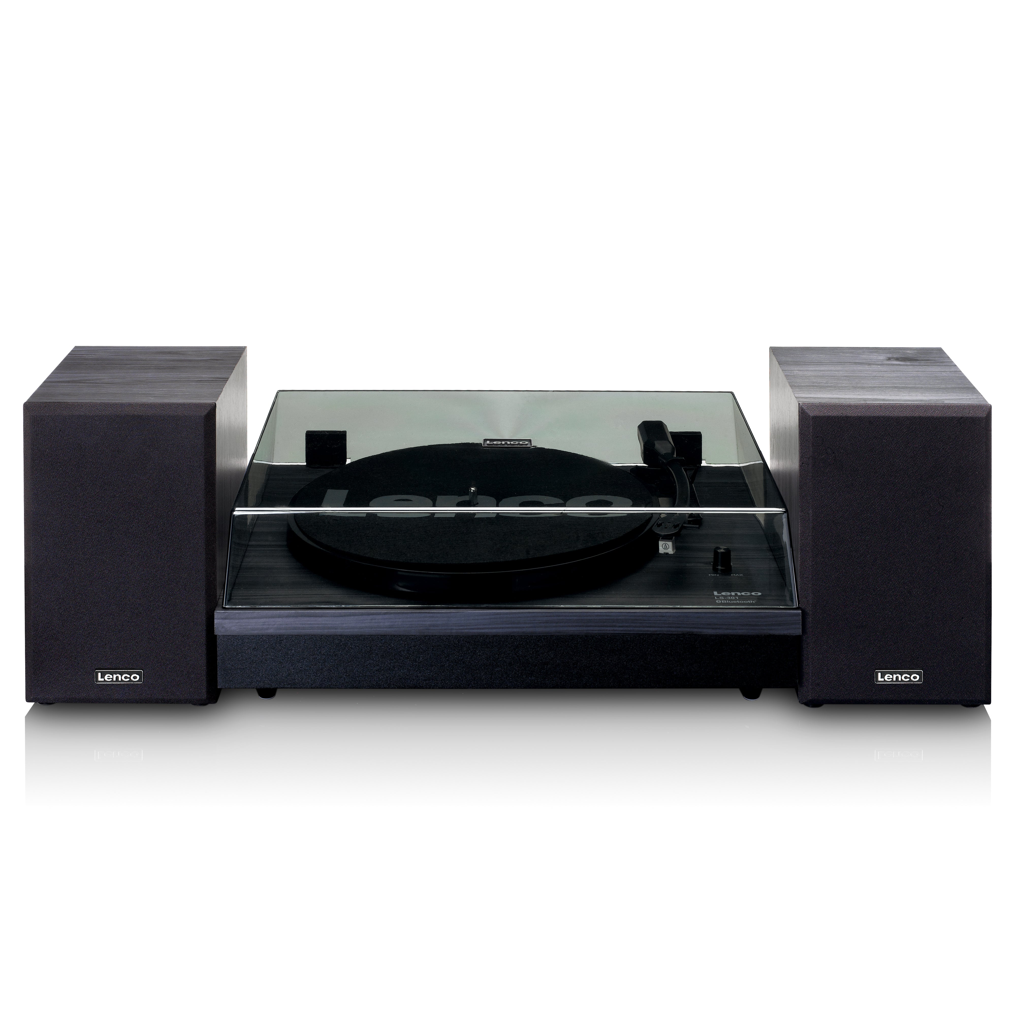 Lenco LS-301BK - Turntable with Bluetooth Connectivity and Speakers, Black