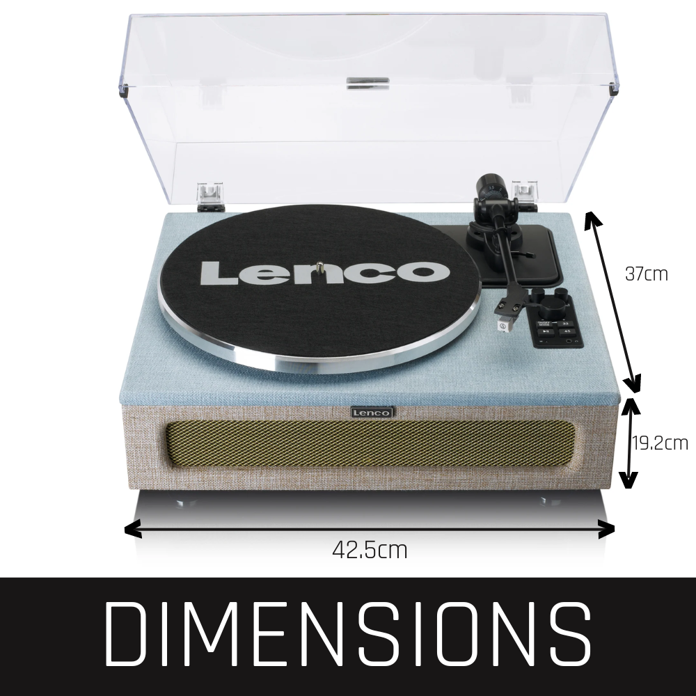 LENCO LS-440BUBG - Turntable with 4 built-in speakers - Fabric