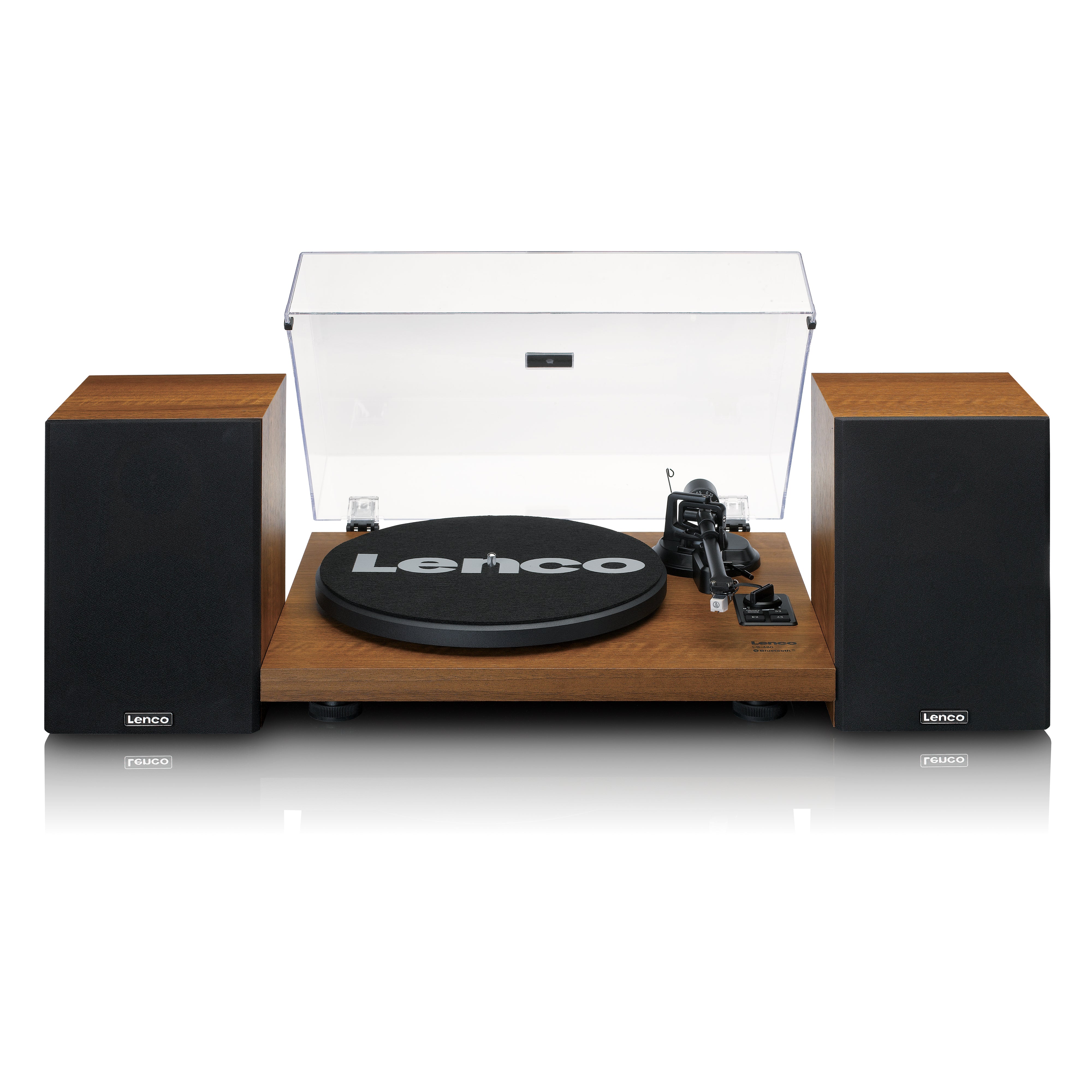 Lenco LS-480WD - Turntable with Bluetooth Connectivity and Speakers, Wood
