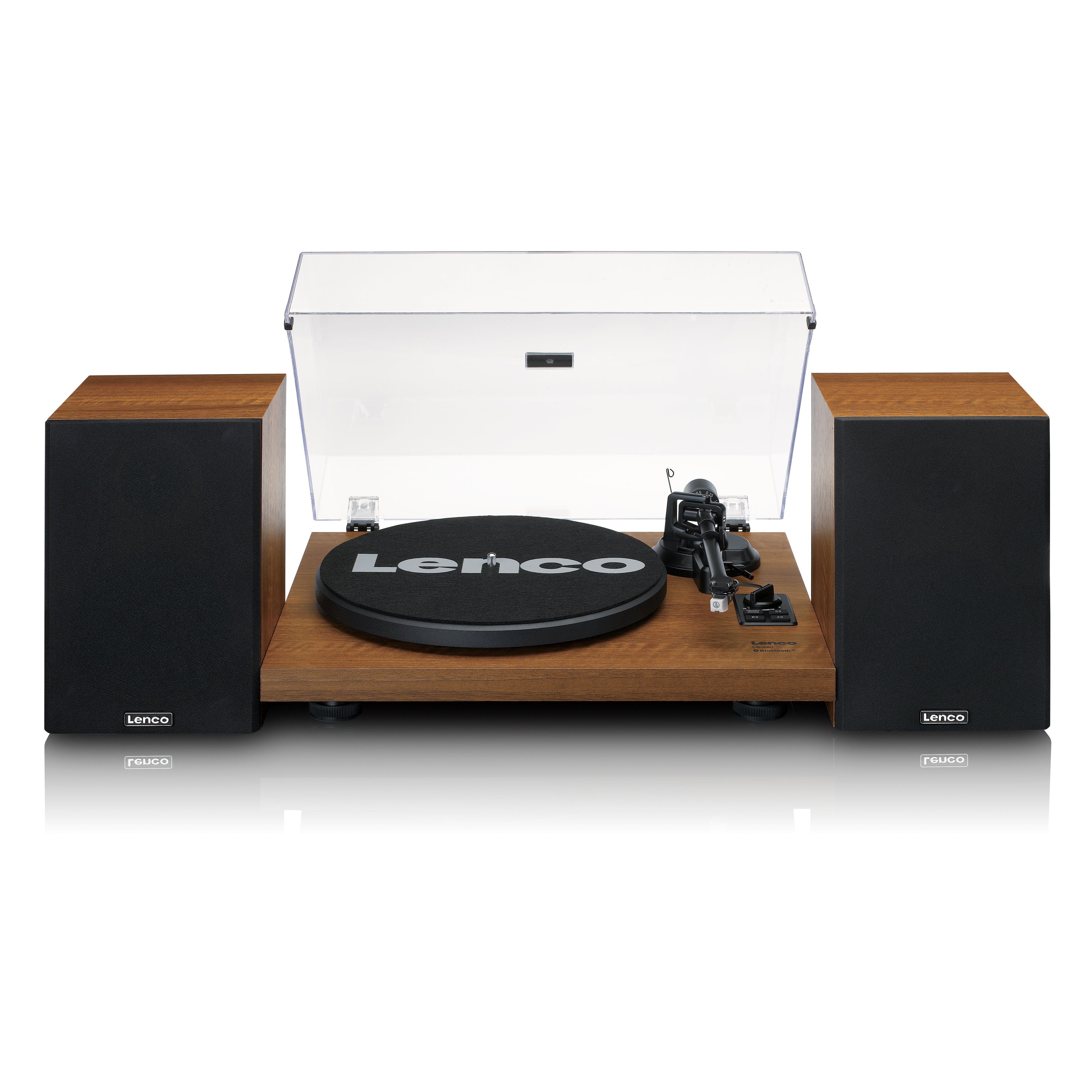 Lenco LS-480WD - Turntable with Bluetooth Connectivity and Speakers, Wood