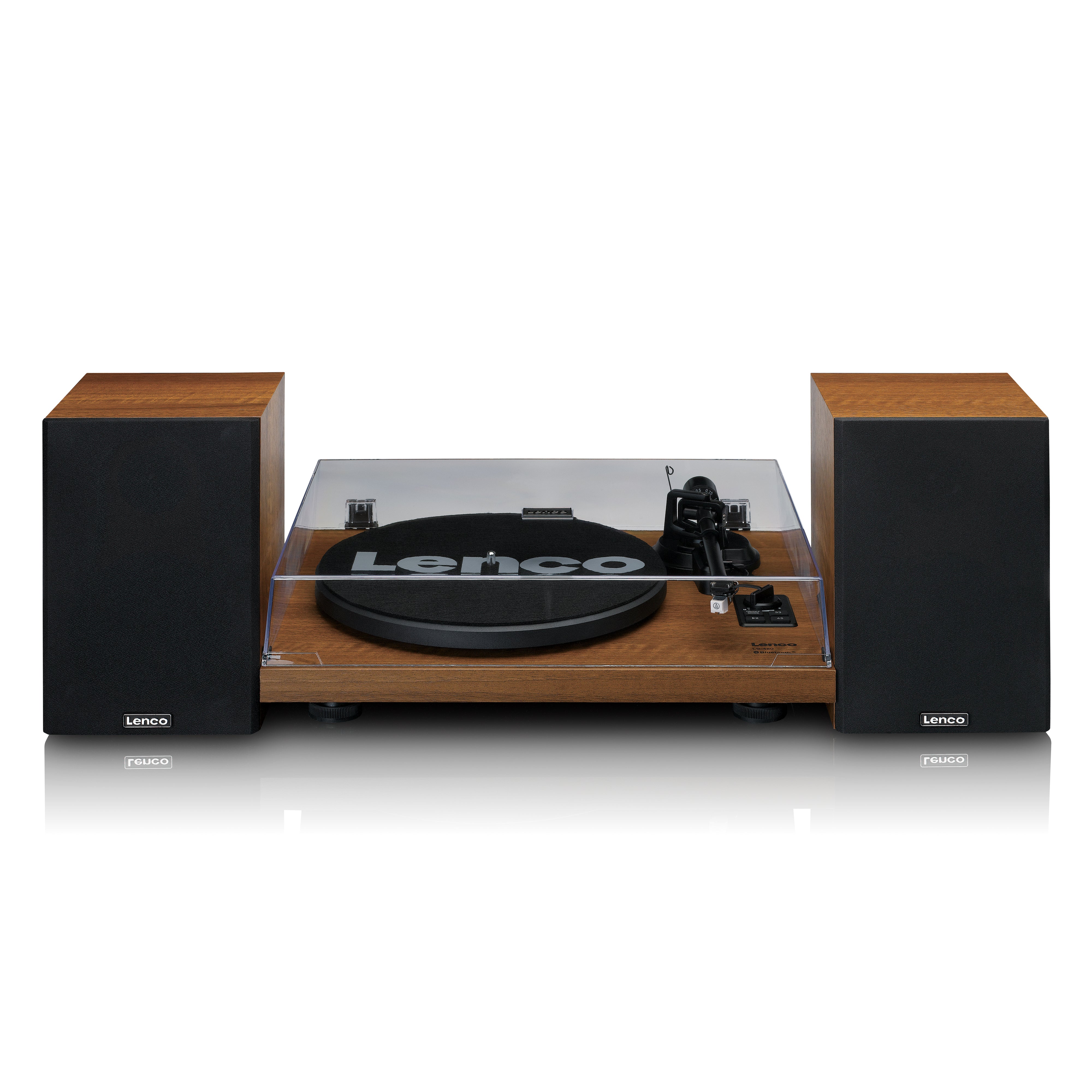 Lenco LS-480WD - Turntable with Bluetooth Connectivity and Speakers, Wood