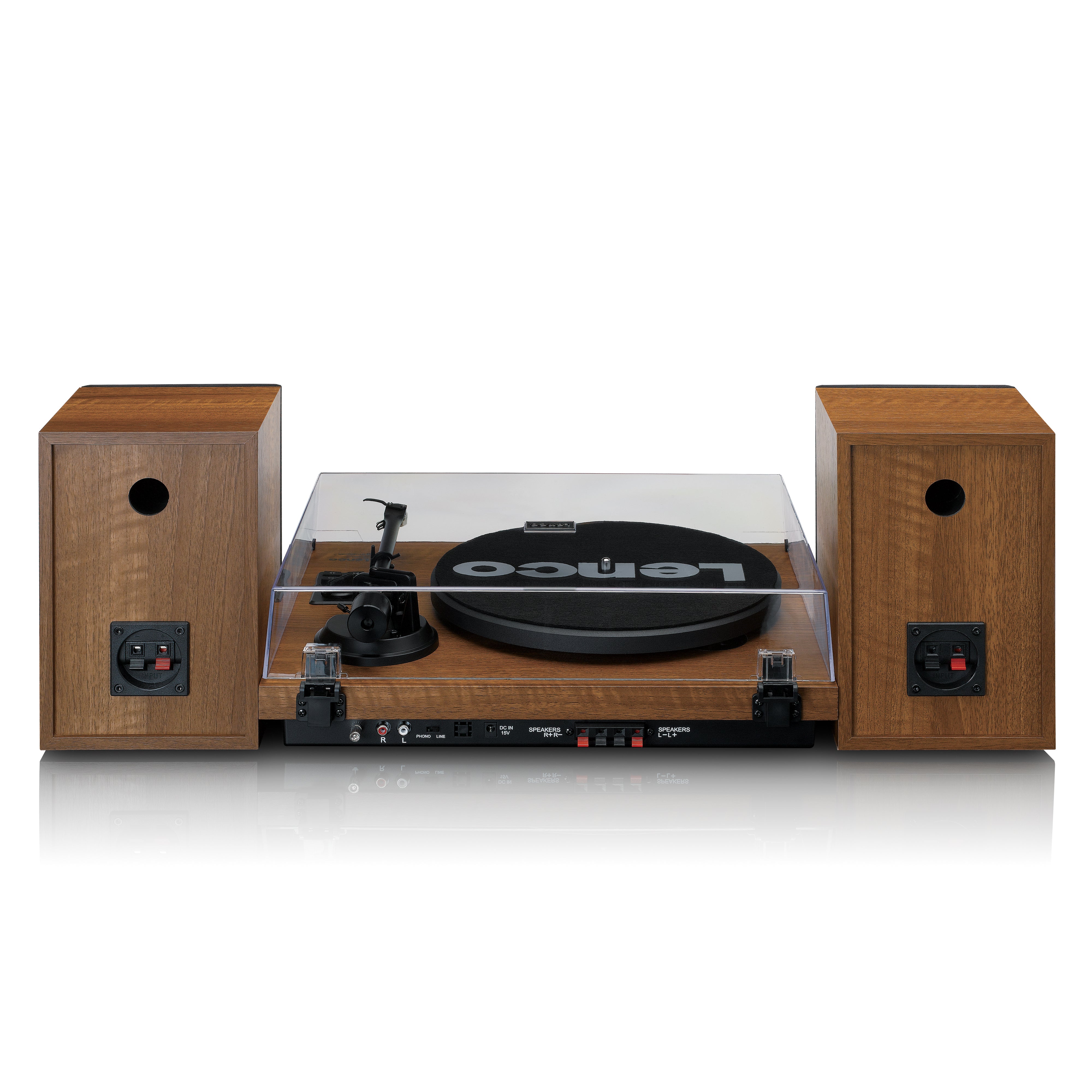 Lenco LS-480WD - Turntable with Bluetooth Connectivity and Speakers, Wood