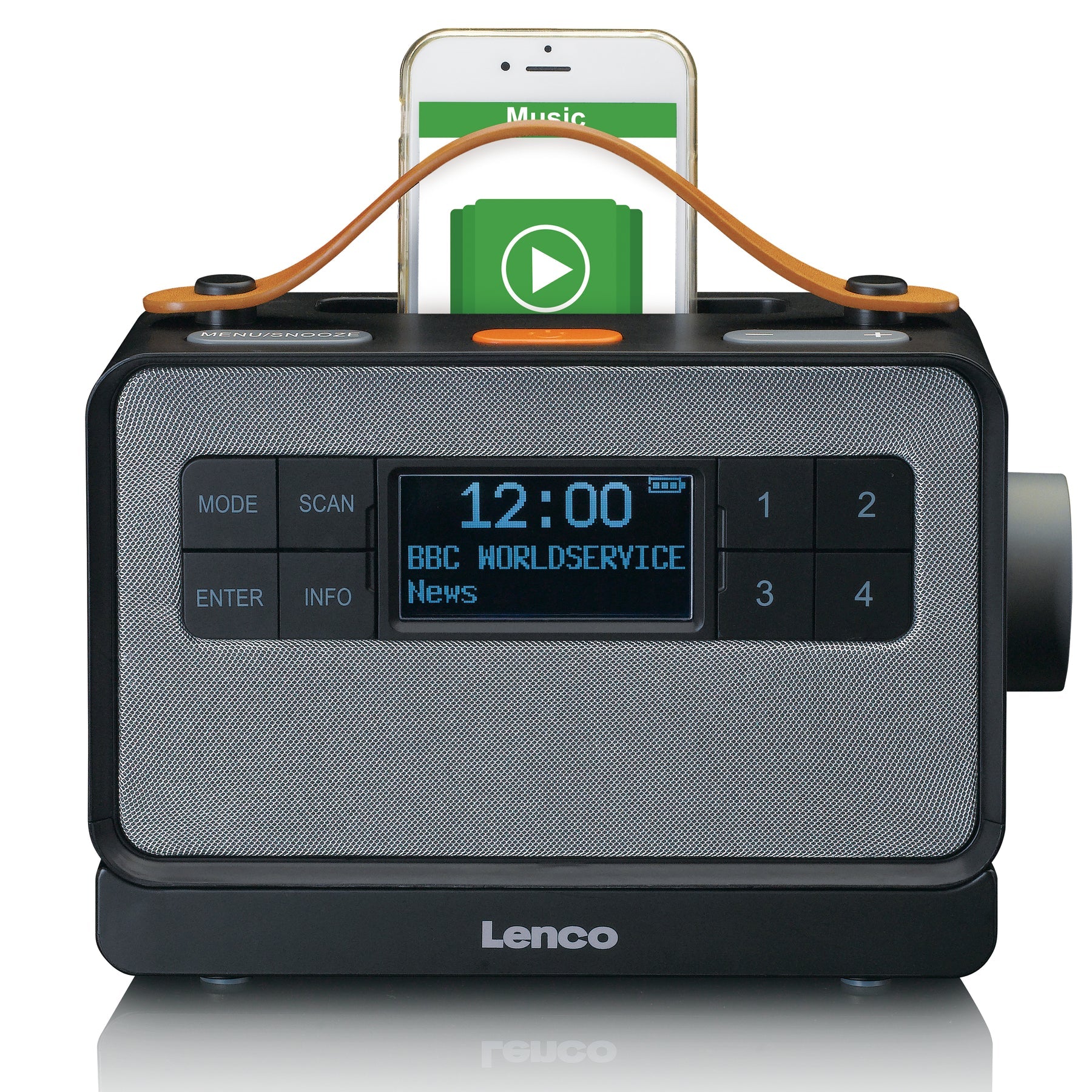 Lenco PDR-065BK - Eco DAB+ radio with Bluetooth® 5.0, Black
