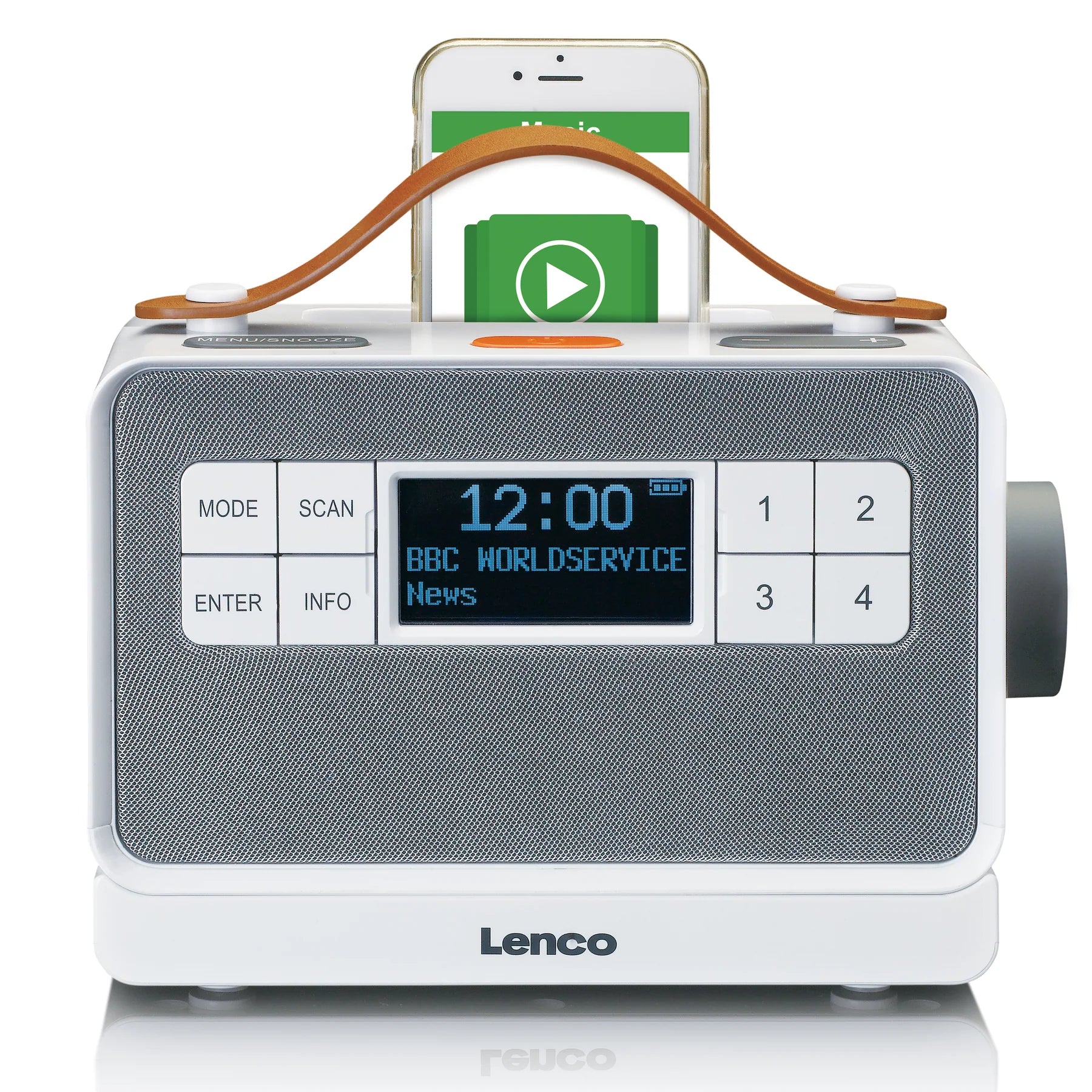 Lenco PDR-065WH- Eco DAB+ radio with Bluetooth® 5.0, White
