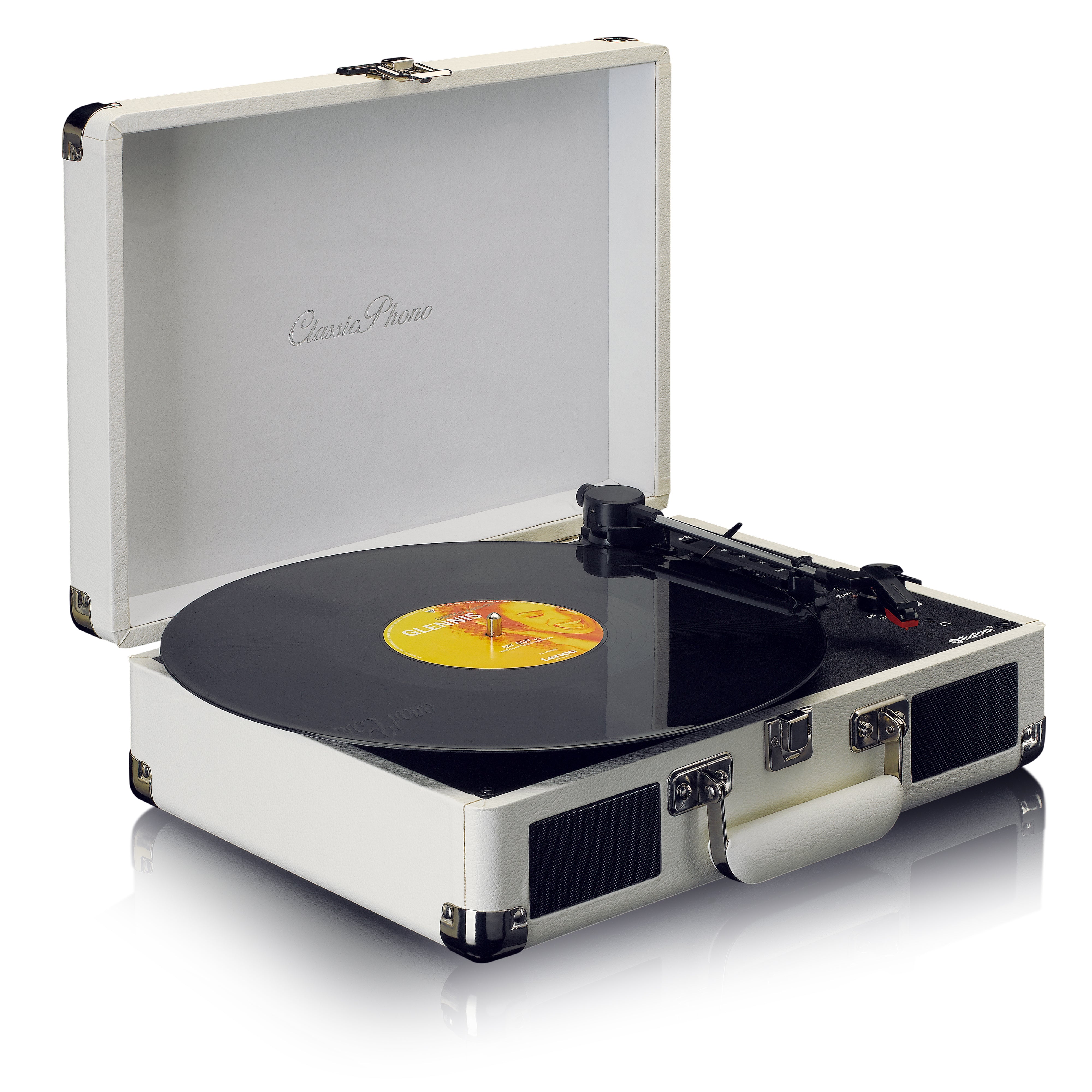 Lenco TT-115CR - Retro Turntable with Bluetooth and Built-in Speakers, Cream