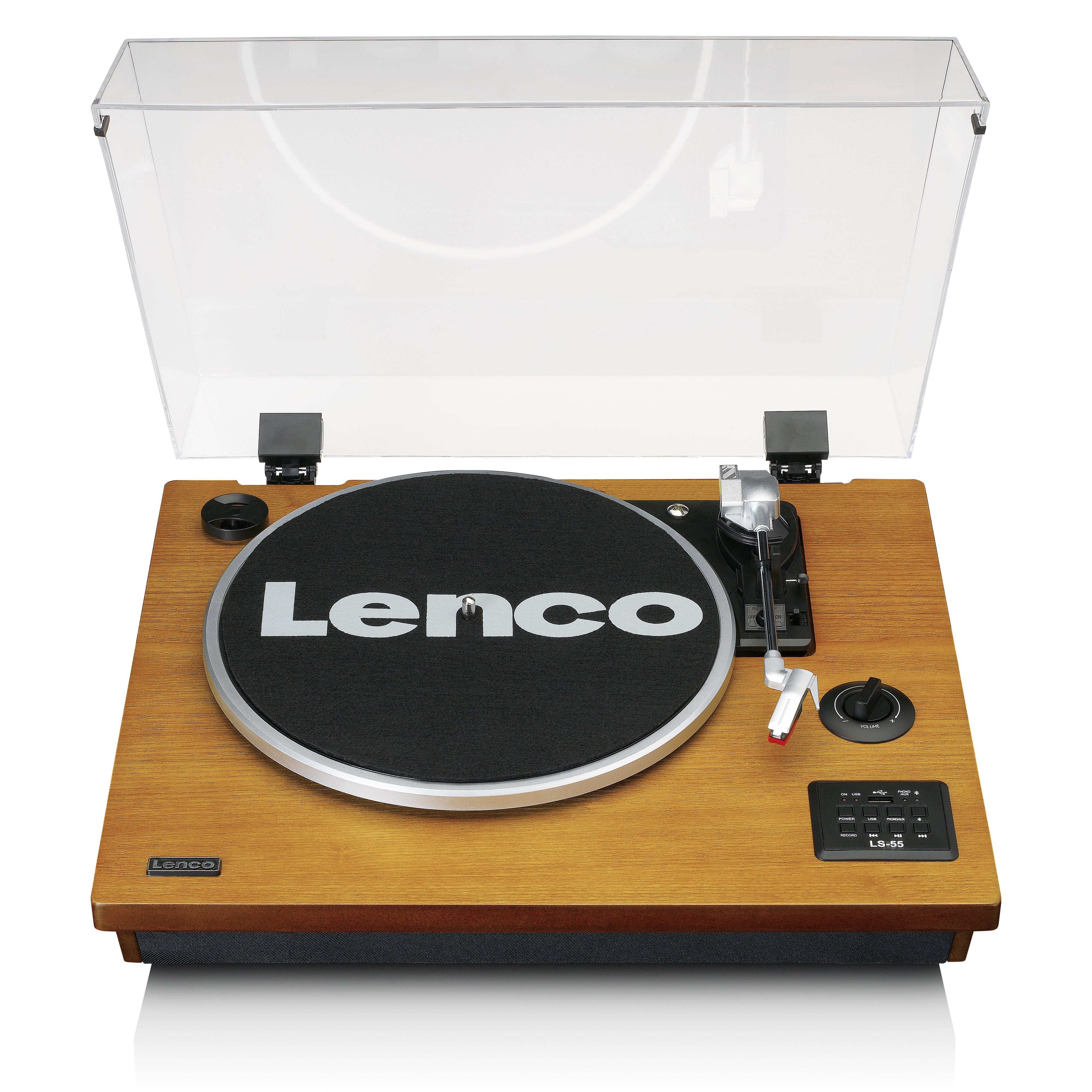 LENCO LS-55WA UK - Turntable with Bluetooth®, USB MP3 encoder, speakers - Wood - Refurbished