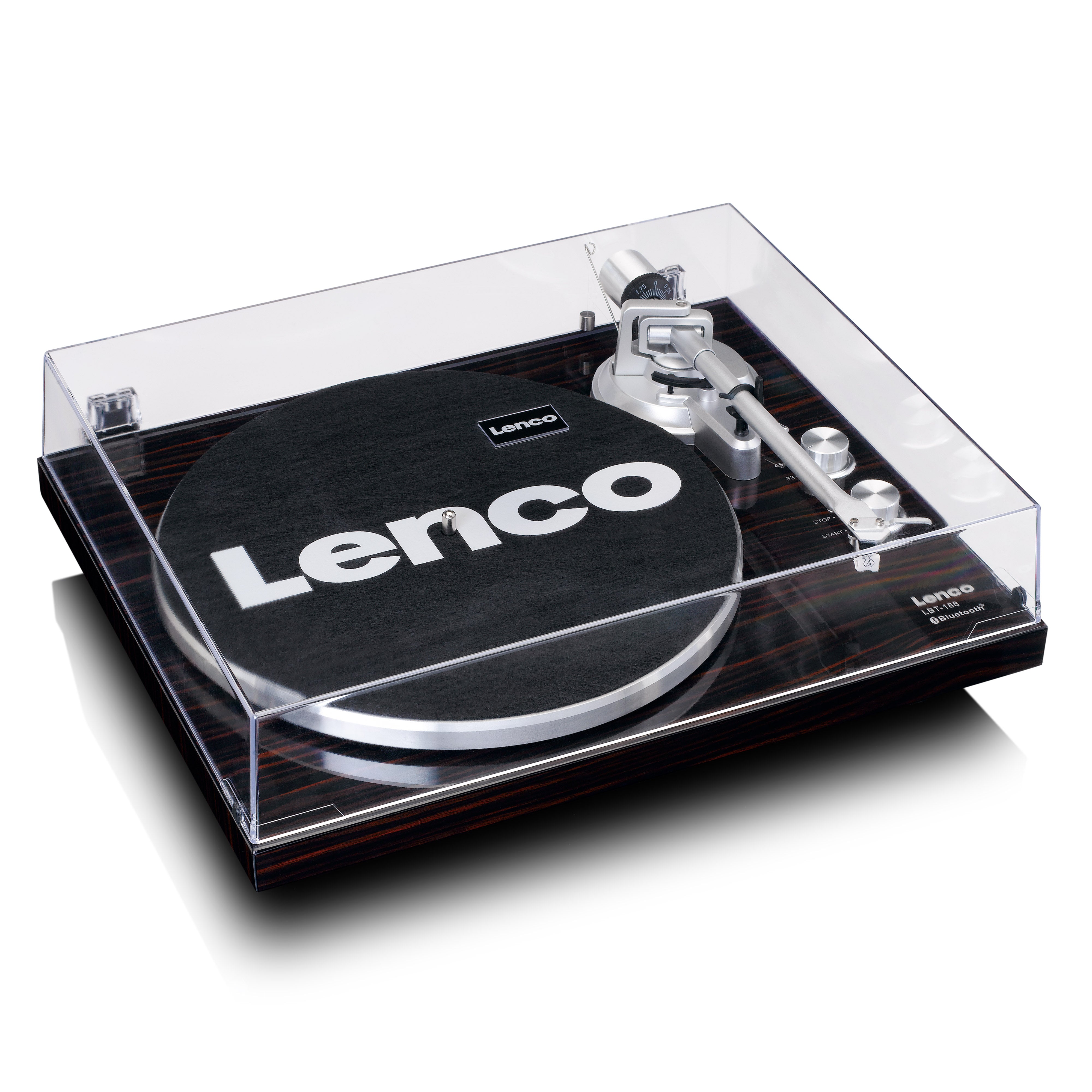 LENCO LBT-188WA - Turntable with Bluetooth® transmission, dark brown