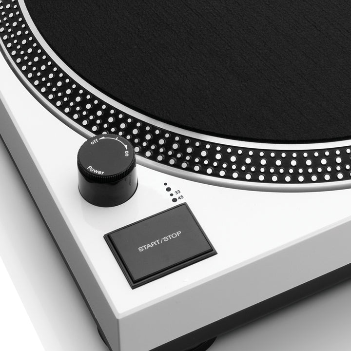 LENCO L-3810WH - Direct Drive turntable with USB - White