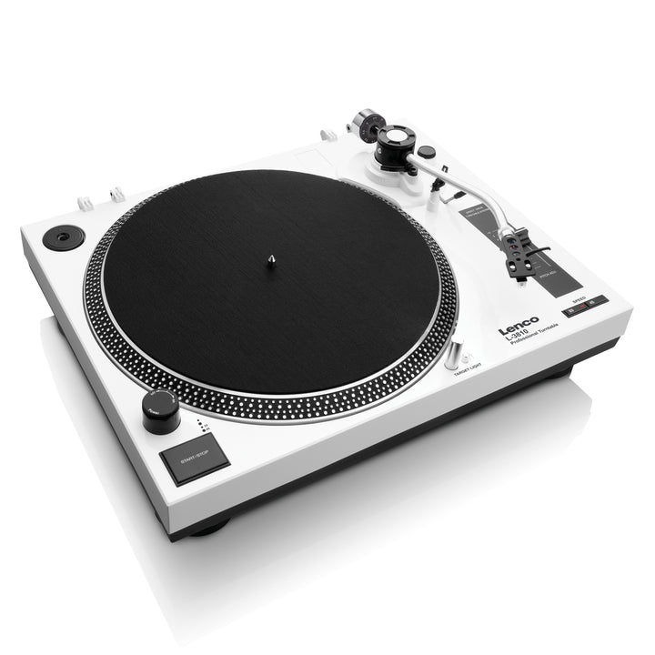 LENCO L-3810WH - Direct Drive turntable with USB - White