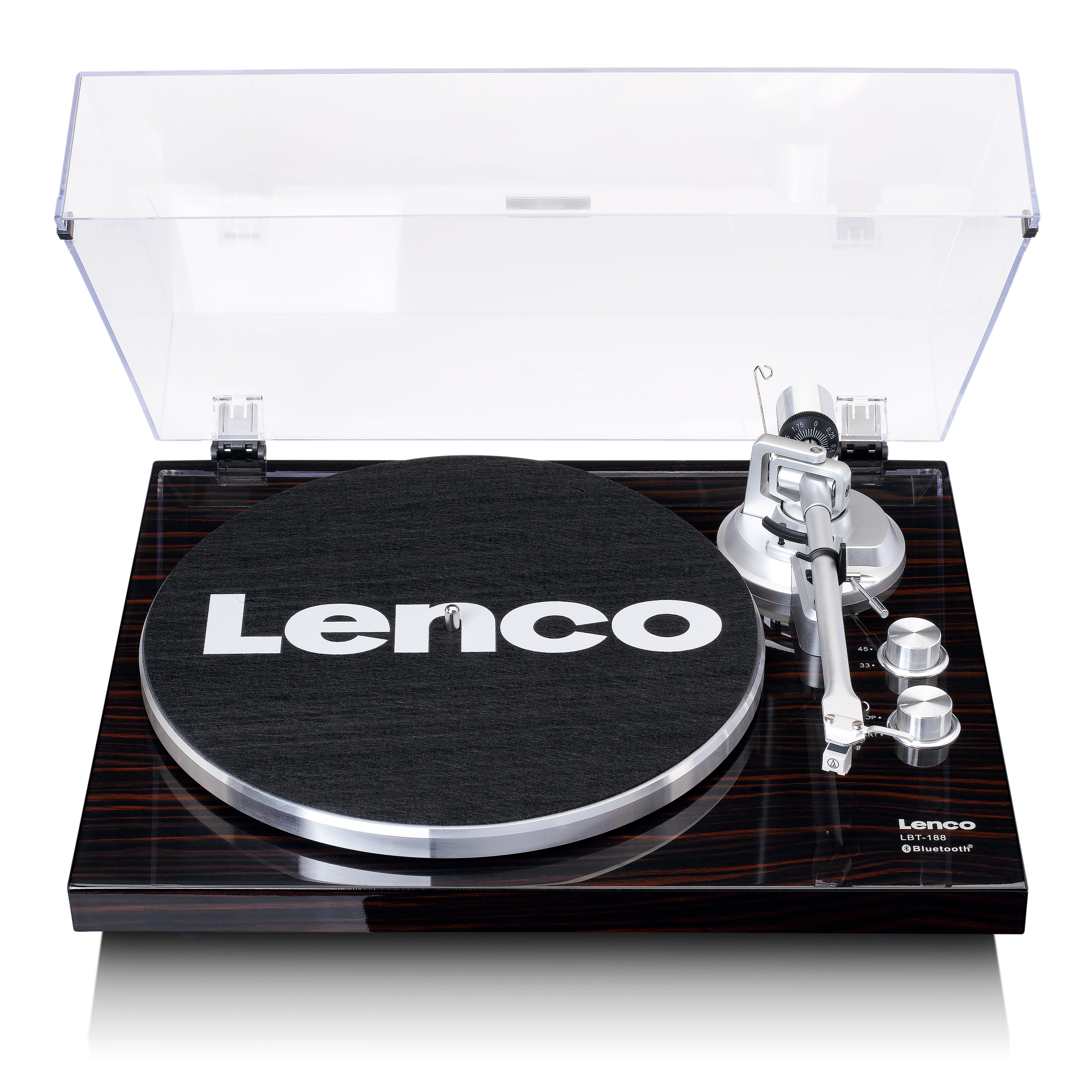 LENCO LBT-188WA - Turntable with Bluetooth® transmission, dark brown