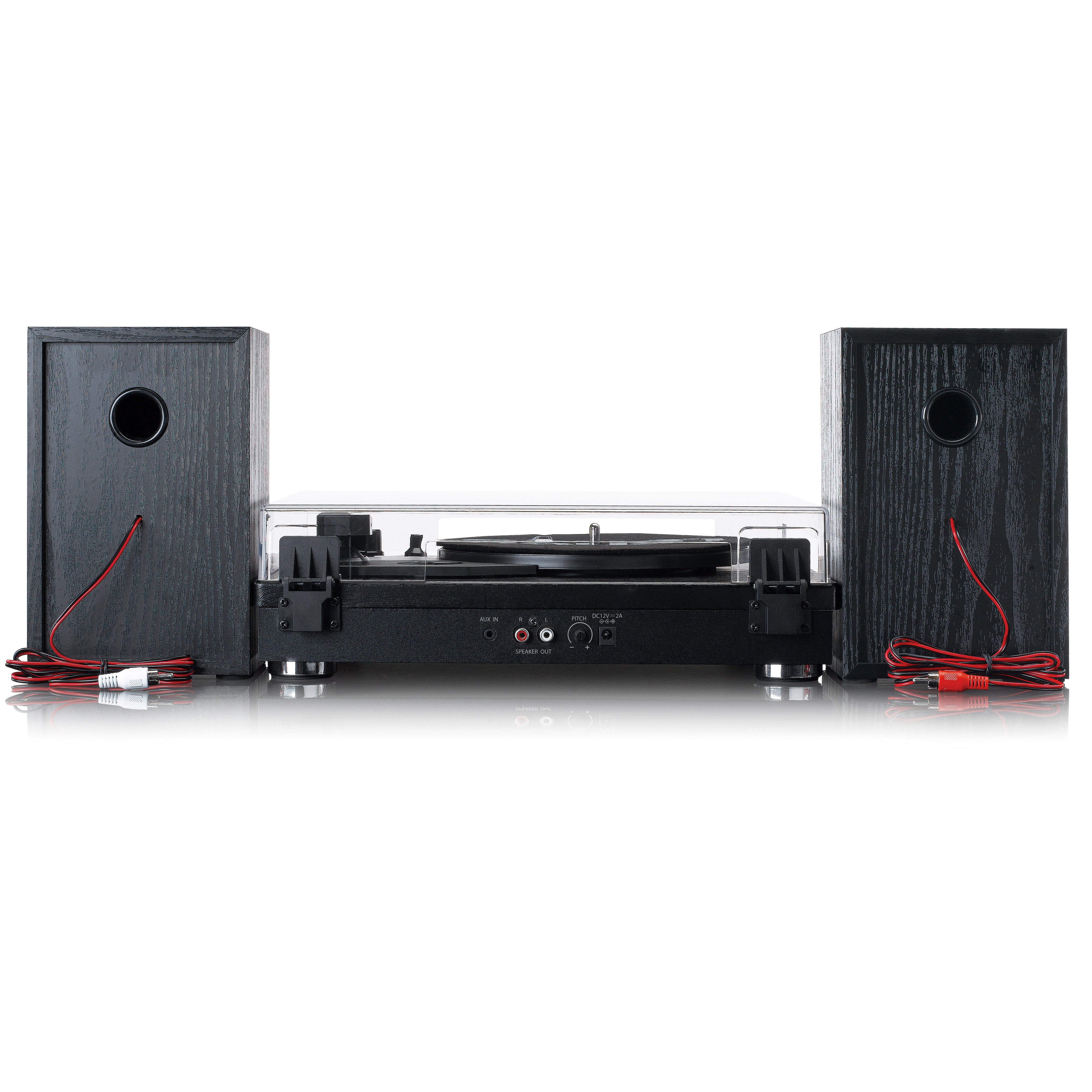 LENCO - LS-101BK - Belt drive wooden turntable