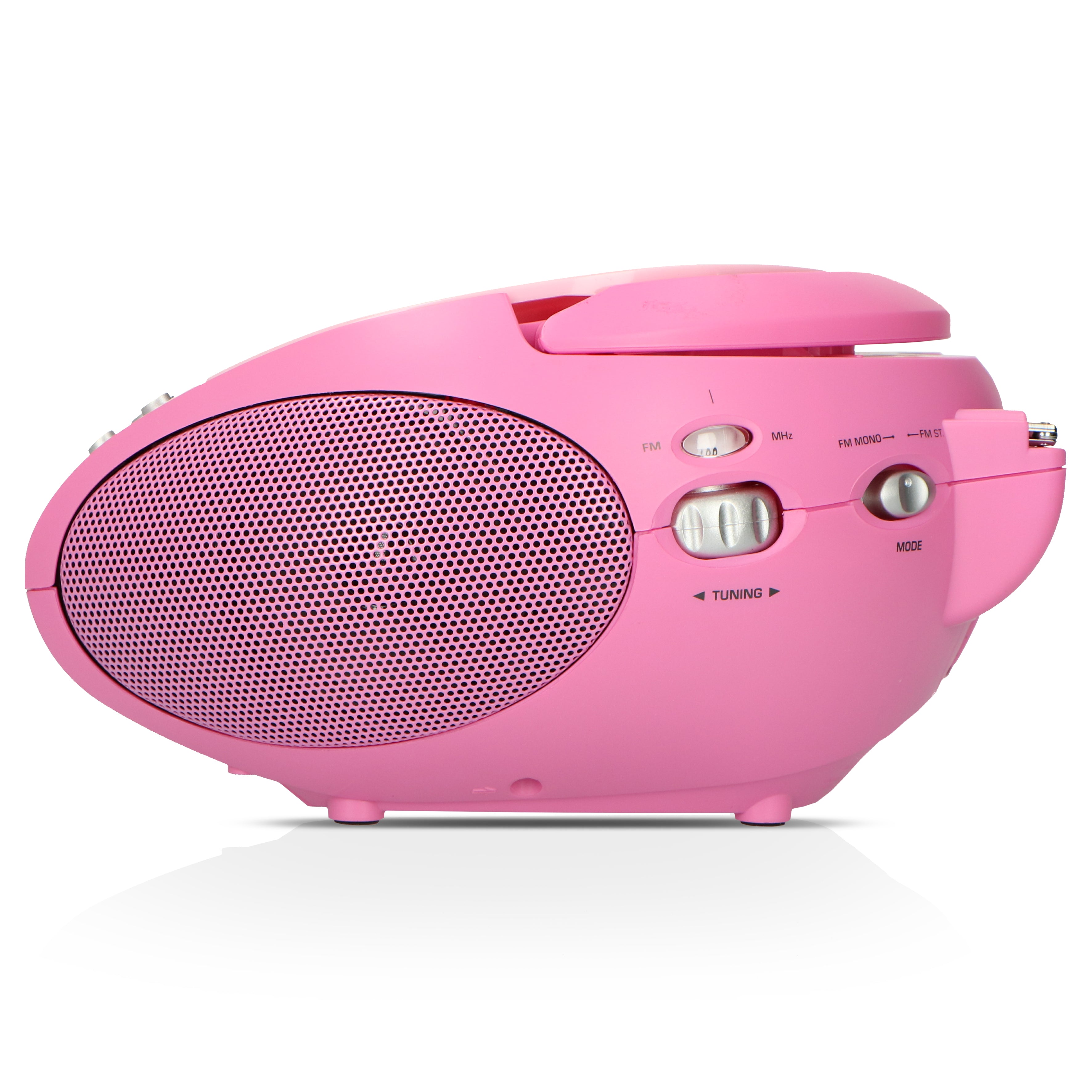 LENCO SCD-24 Pink - Portable stereo FM radio with CD player - Pink