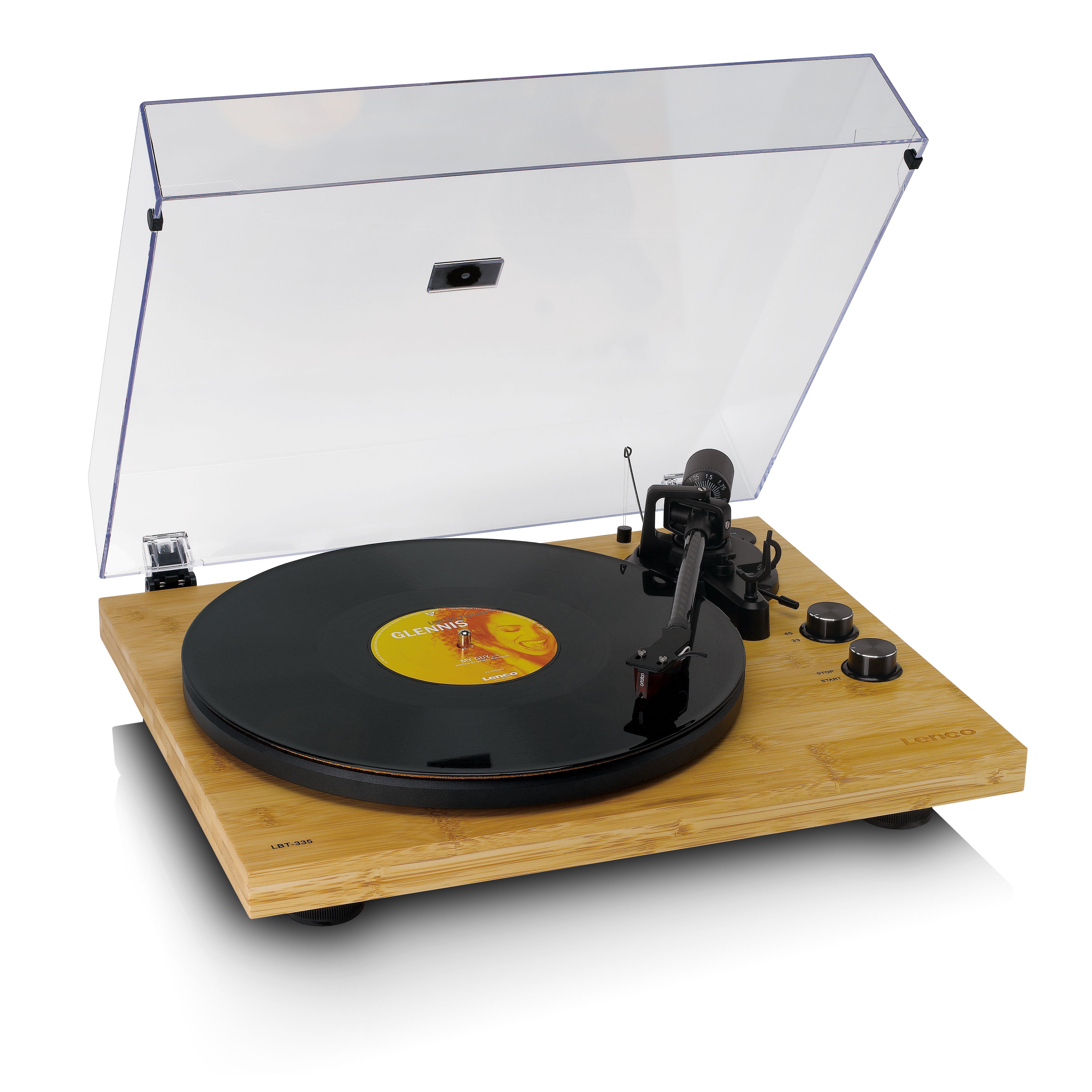 Lenco LBT-335BA - Turntable with Bluetooth® transmission, Bamboo