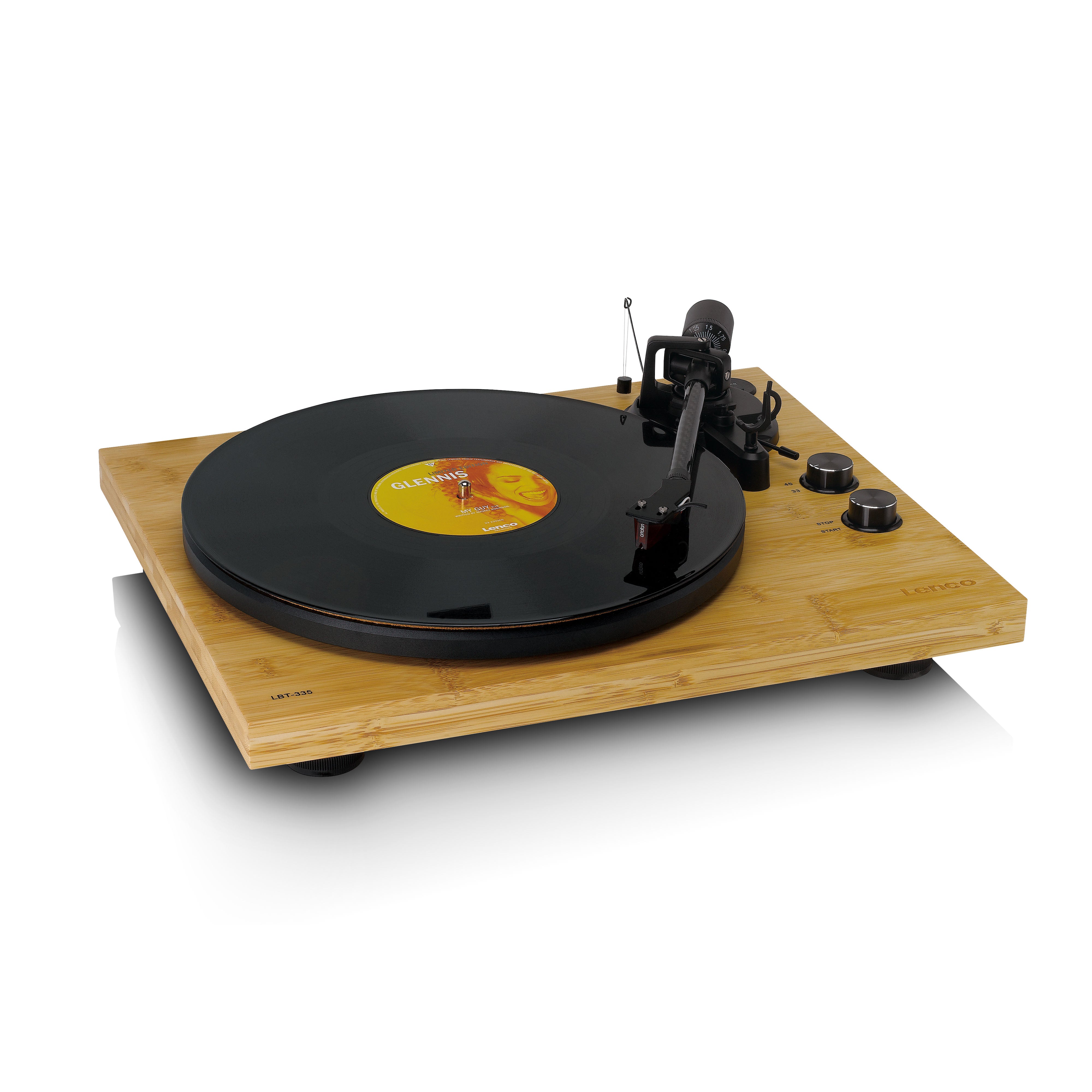 Lenco LBT-335BA - Turntable with Bluetooth® transmission, Bamboo
