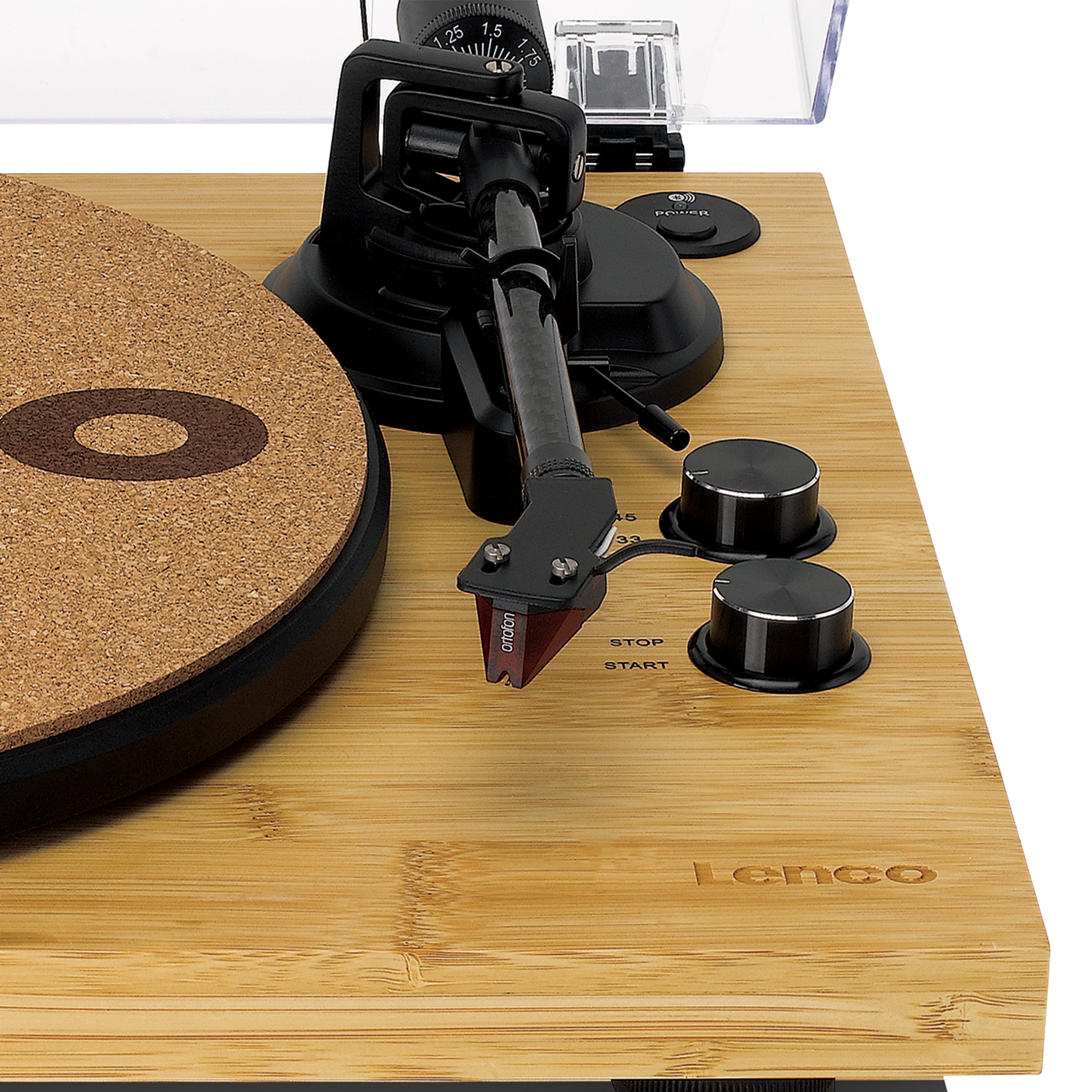 Lenco LBT-335BA - Turntable with Bluetooth® transmission, Bamboo