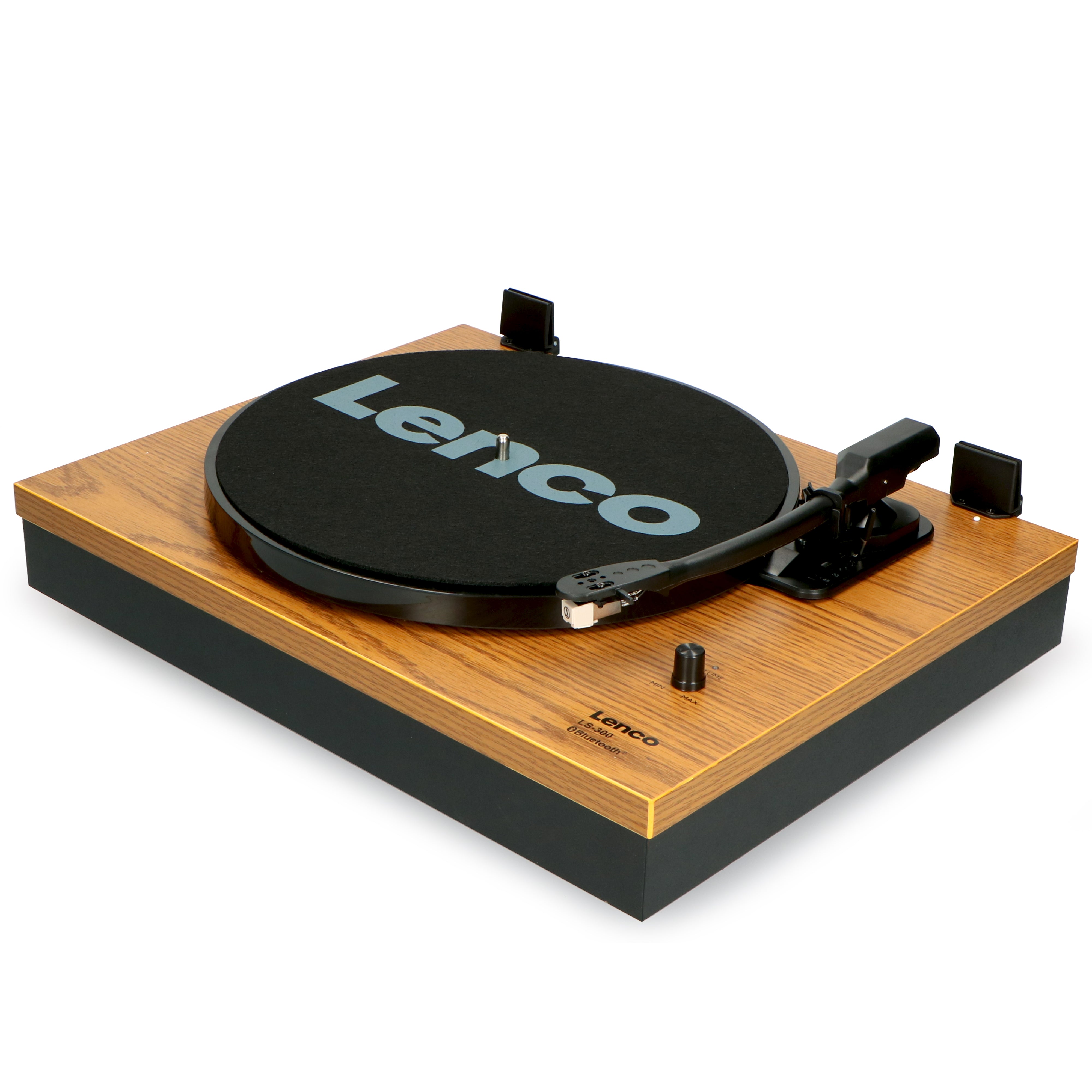 LENCO LS-300WD - Turntable with Bluetooth® and two separate speakers, wood