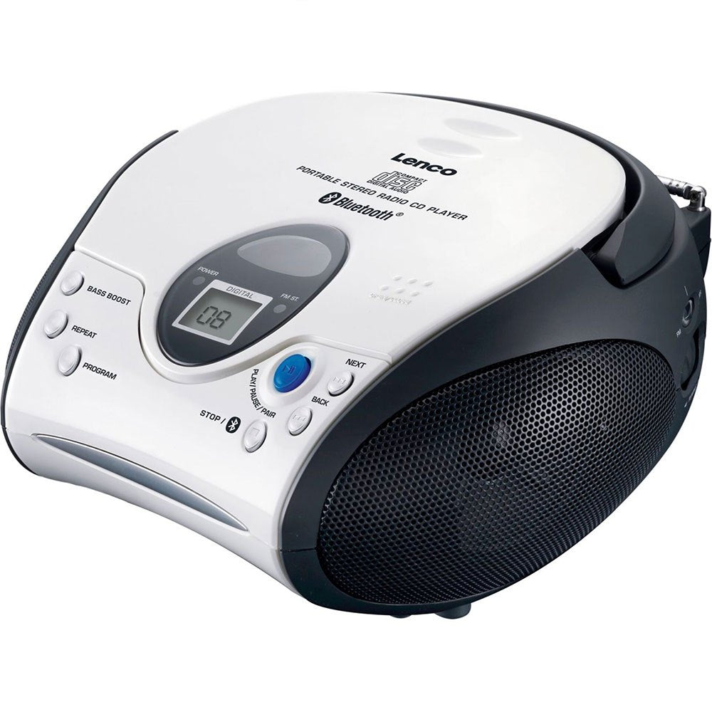 Lenco SCD-24BT WHBK Radio/CD player with Bluetooth