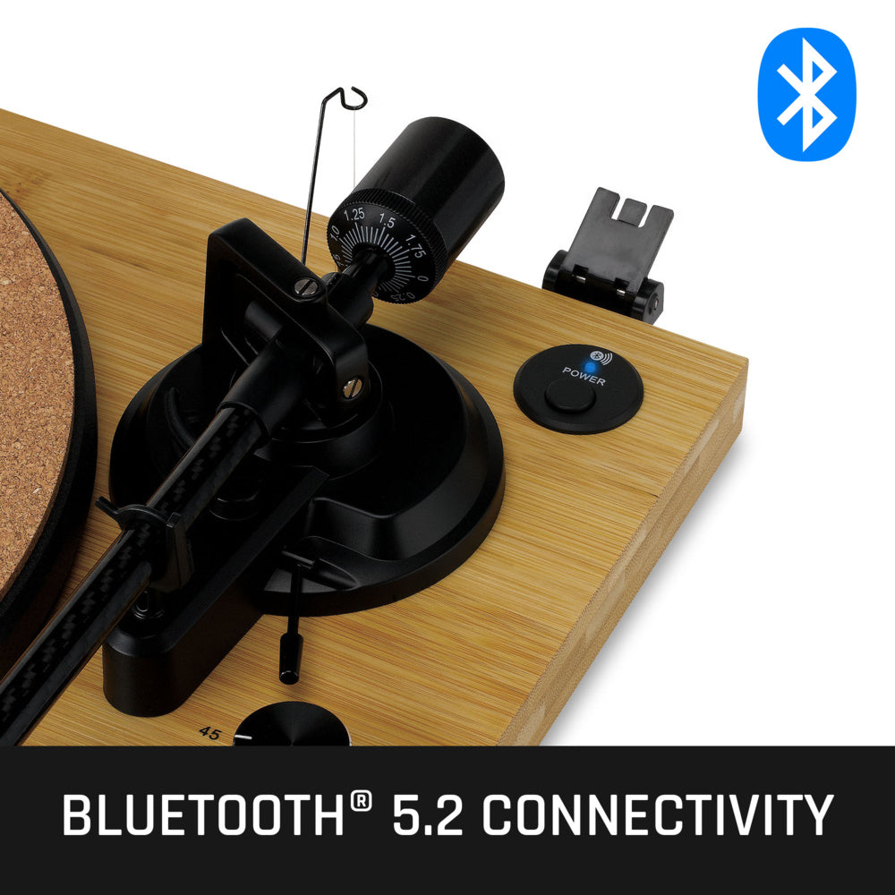 Lenco LBT-335BA - Turntable with Bluetooth® transmission, Bamboo