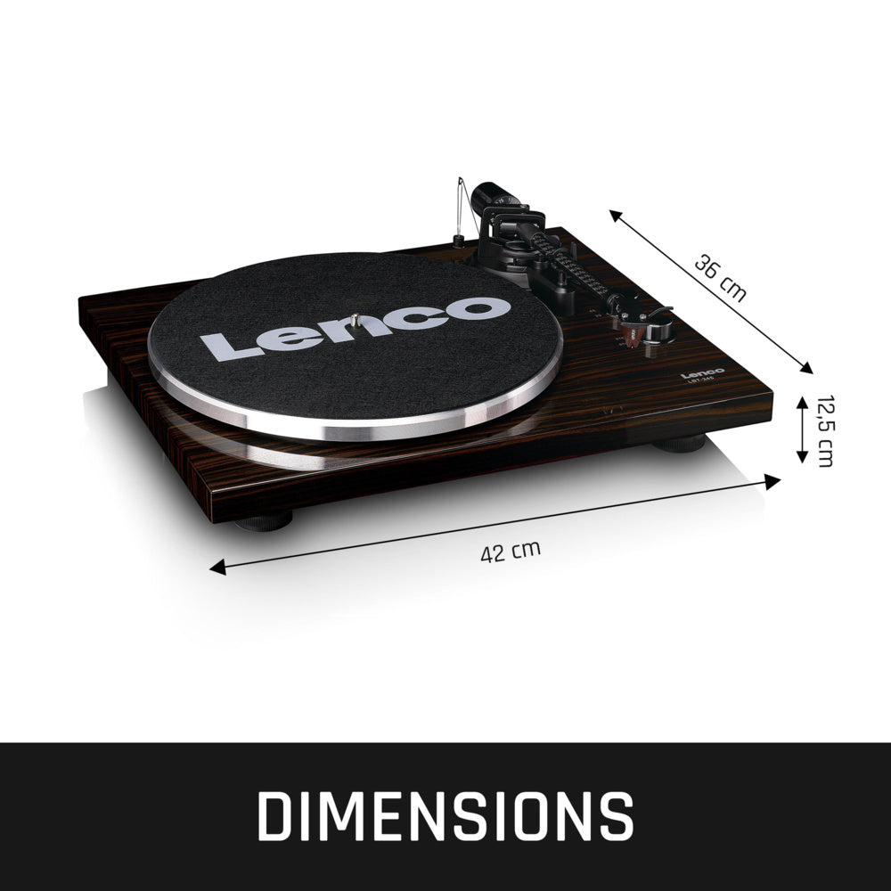 Lenco LBT-345WA - Turntable with Bluetooth Connectivity, Walnut