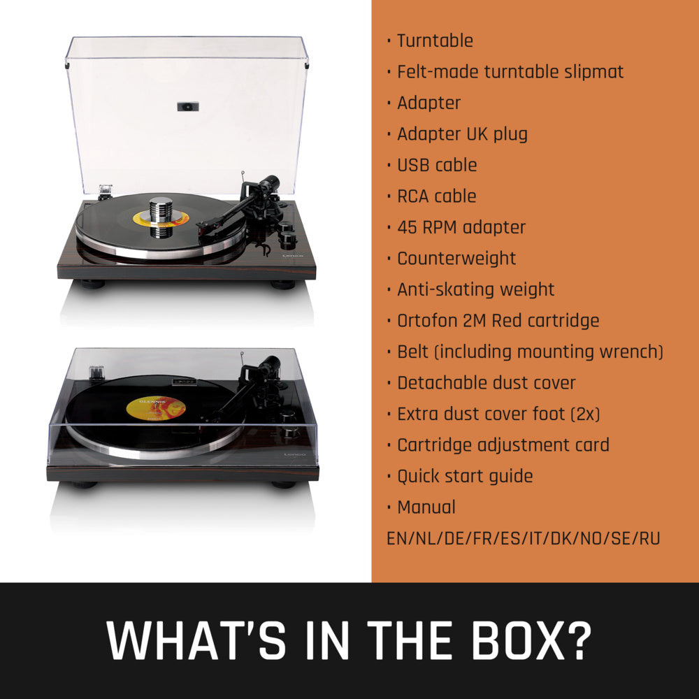 Lenco LBT-345WA - Turntable with Bluetooth Connectivity, Walnut