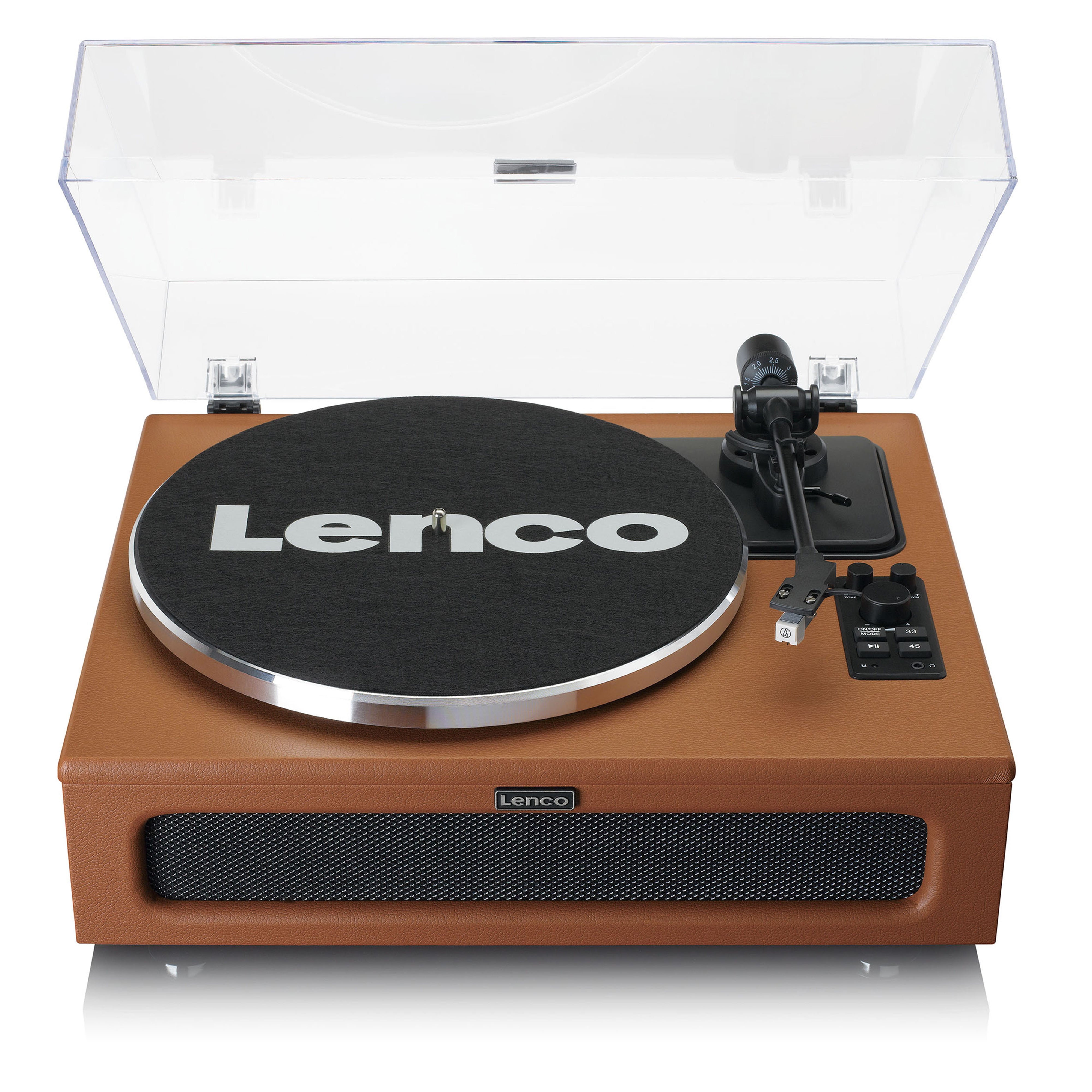 LENCO LS-430BN - Turntable with 4 built-in speakers - Brown