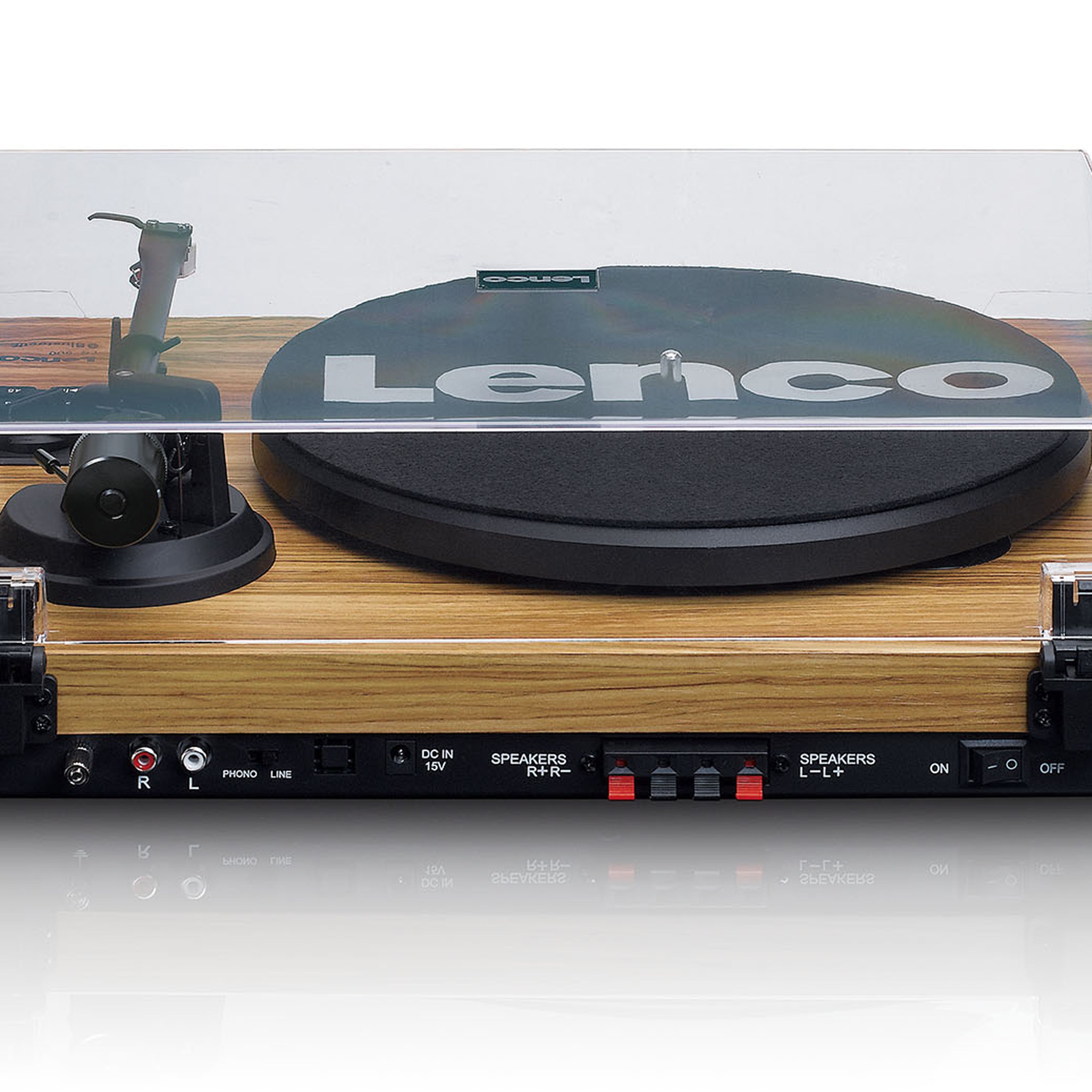 Lenco LS-500OK - Record player with Built-in amplifier and Bluetooth plus 2 external speakers - Wood