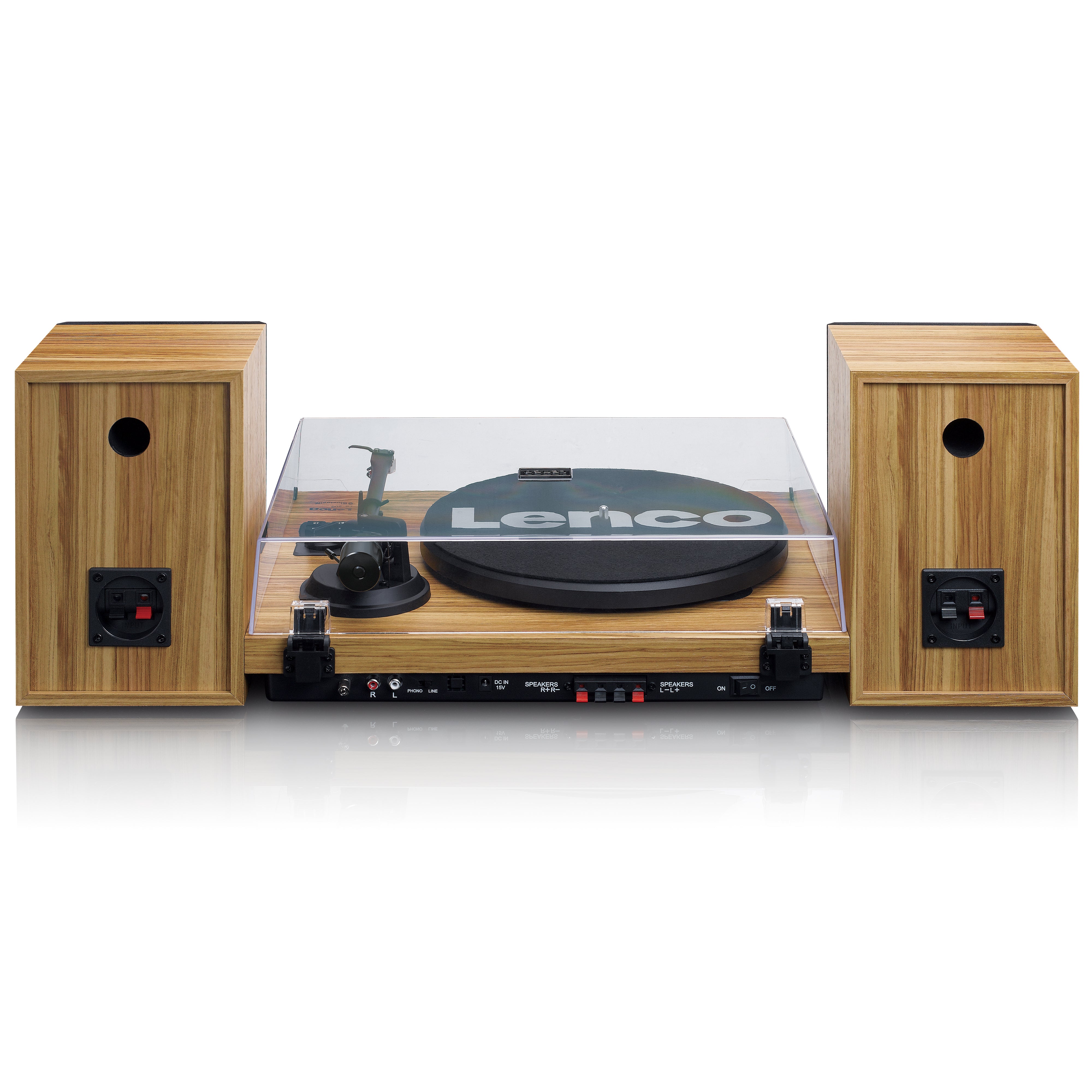 Lenco LS-500OK - Record player with Built-in amplifier and Bluetooth plus 2 external speakers - Wood