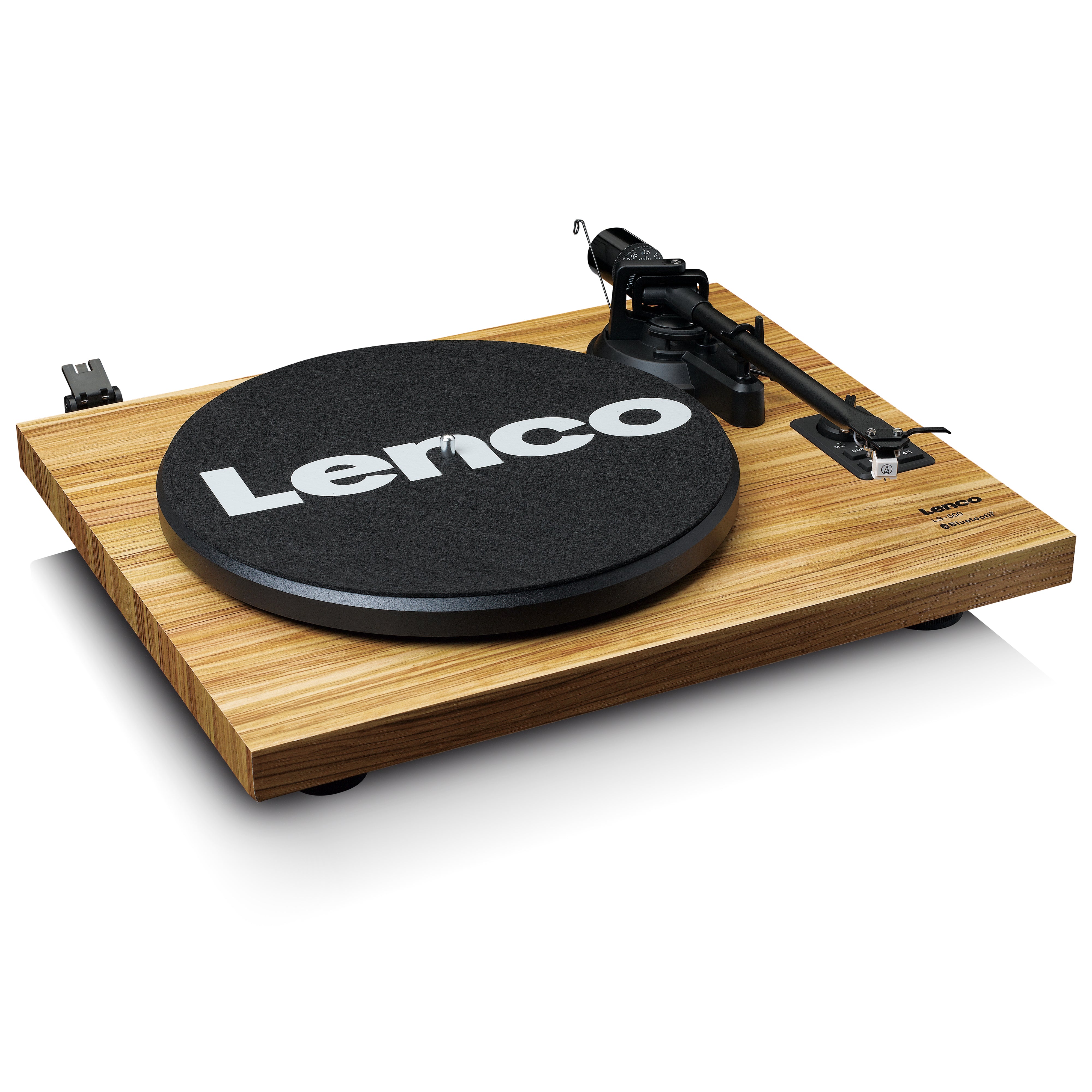 Lenco LS-500OK - Record player with Built-in amplifier and Bluetooth plus 2 external speakers - Wood