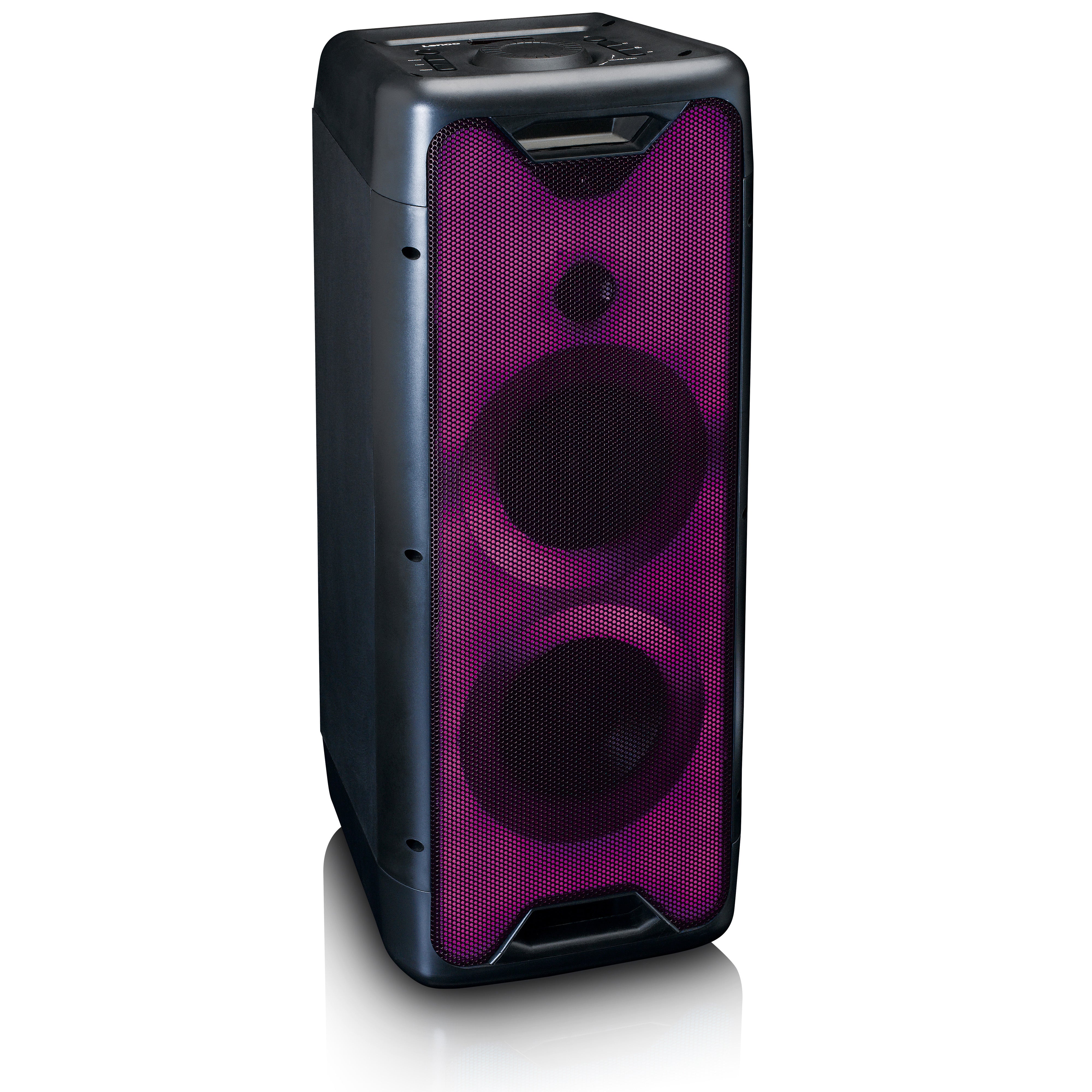 LENCO PA-200BK - PA with full front light animation, TWS function