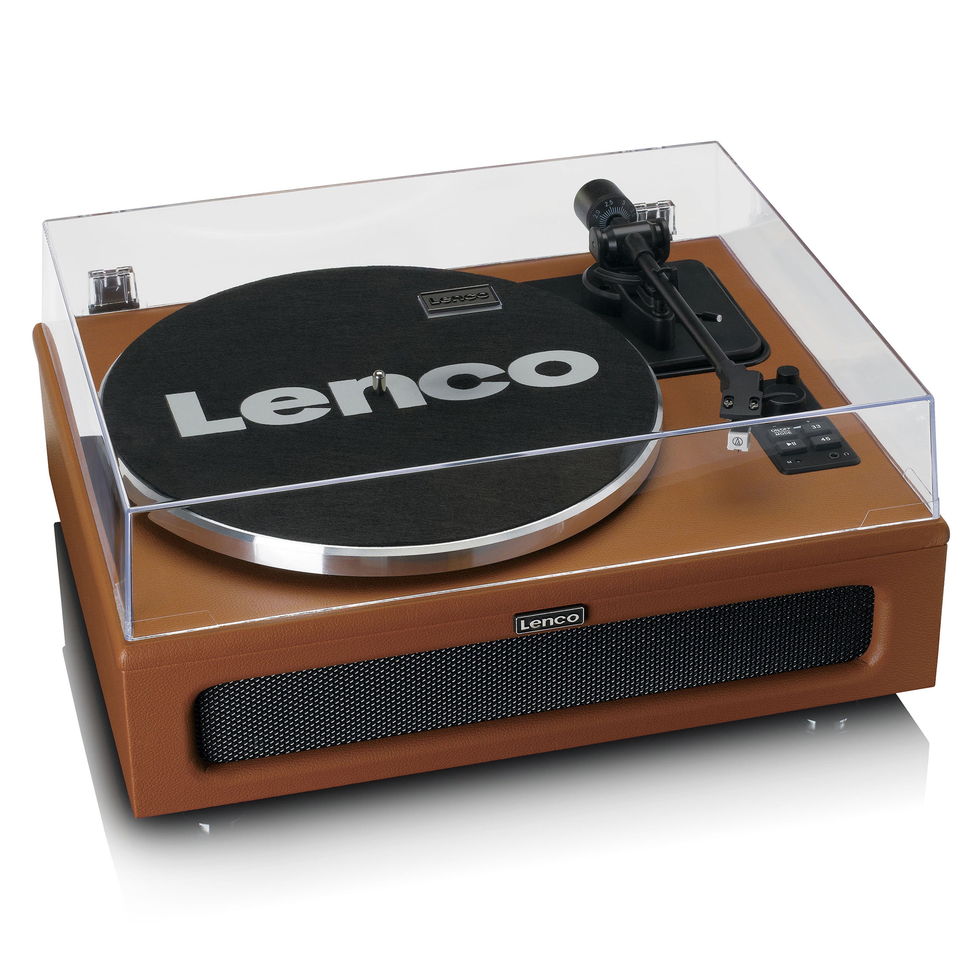 LENCO LS-430BN - Turntable with 4 built-in speakers - Brown